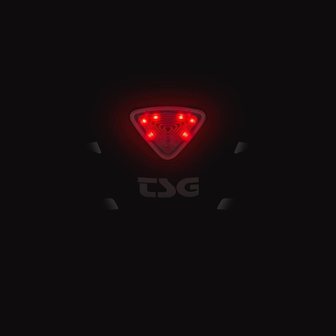 Teaser of a helmet with integrated rear light