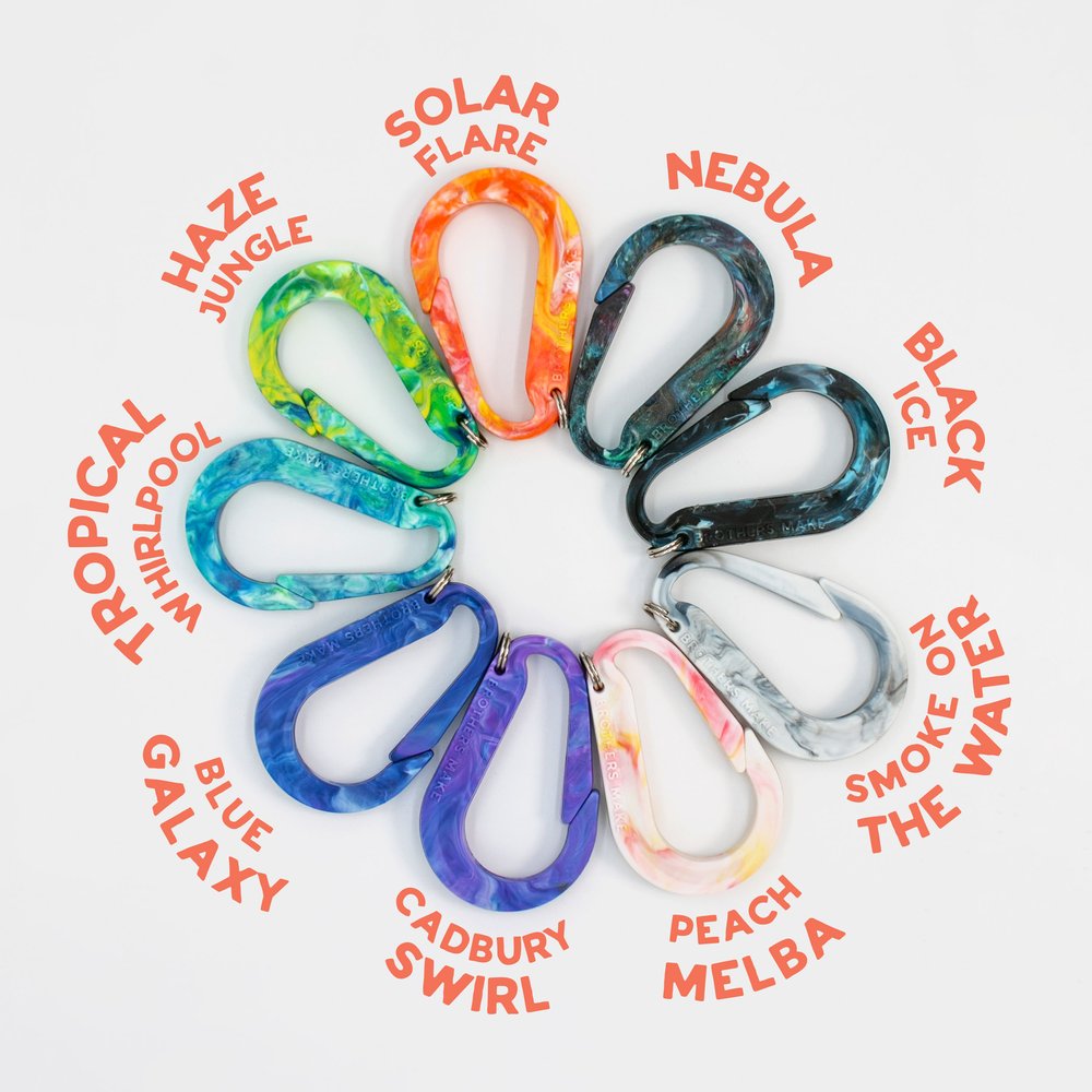 Recycled Plastic Carabiners — Brothers Make