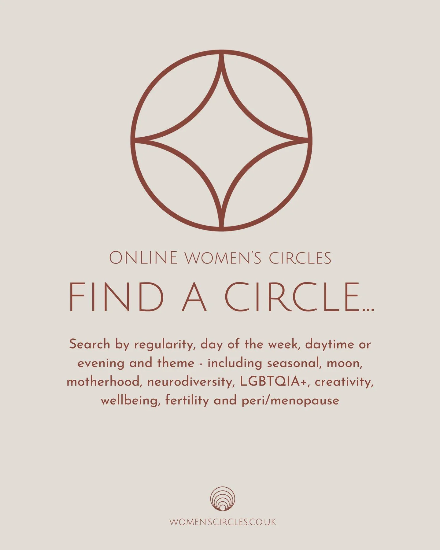 We have over 30 online women's circles listed - happening every day of the week, from 10am to 8pm, featuring a wealth of themes, topics and spaces. ⁠
⁠
Head to our website, click Online Circles and search for one that fits your⁠
⁠ schedule...⁠
⁠
#wom