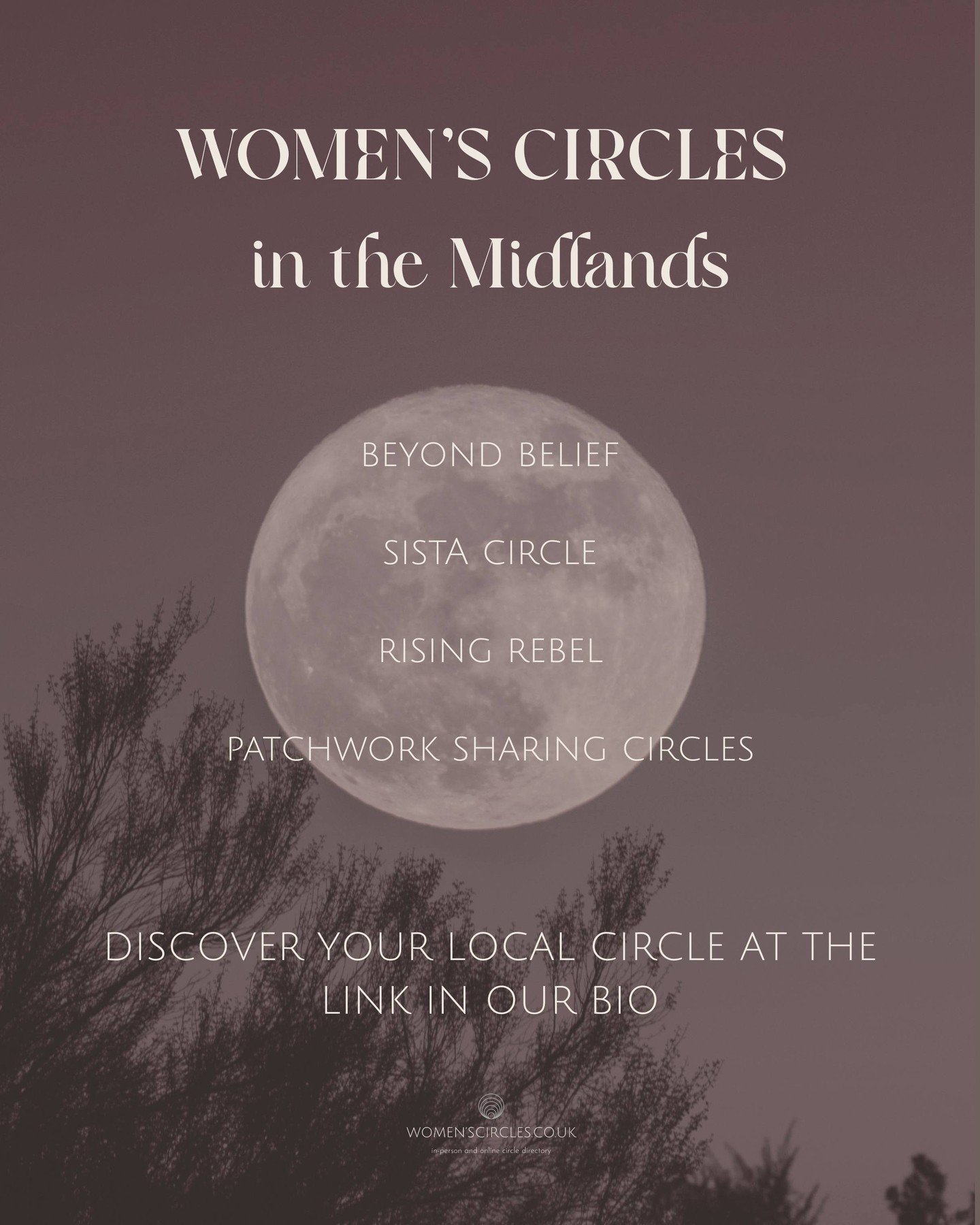 Four beautiful circles in the Midlands....⁠
⁠
🫖Beyond Belief run by @Helen.BeyondBelief is a calm, non-judgemental space for new mums and their babies - to exhale, connect, and learn simple tools for mindful parenting. Monthly on Thursdays in Stratf