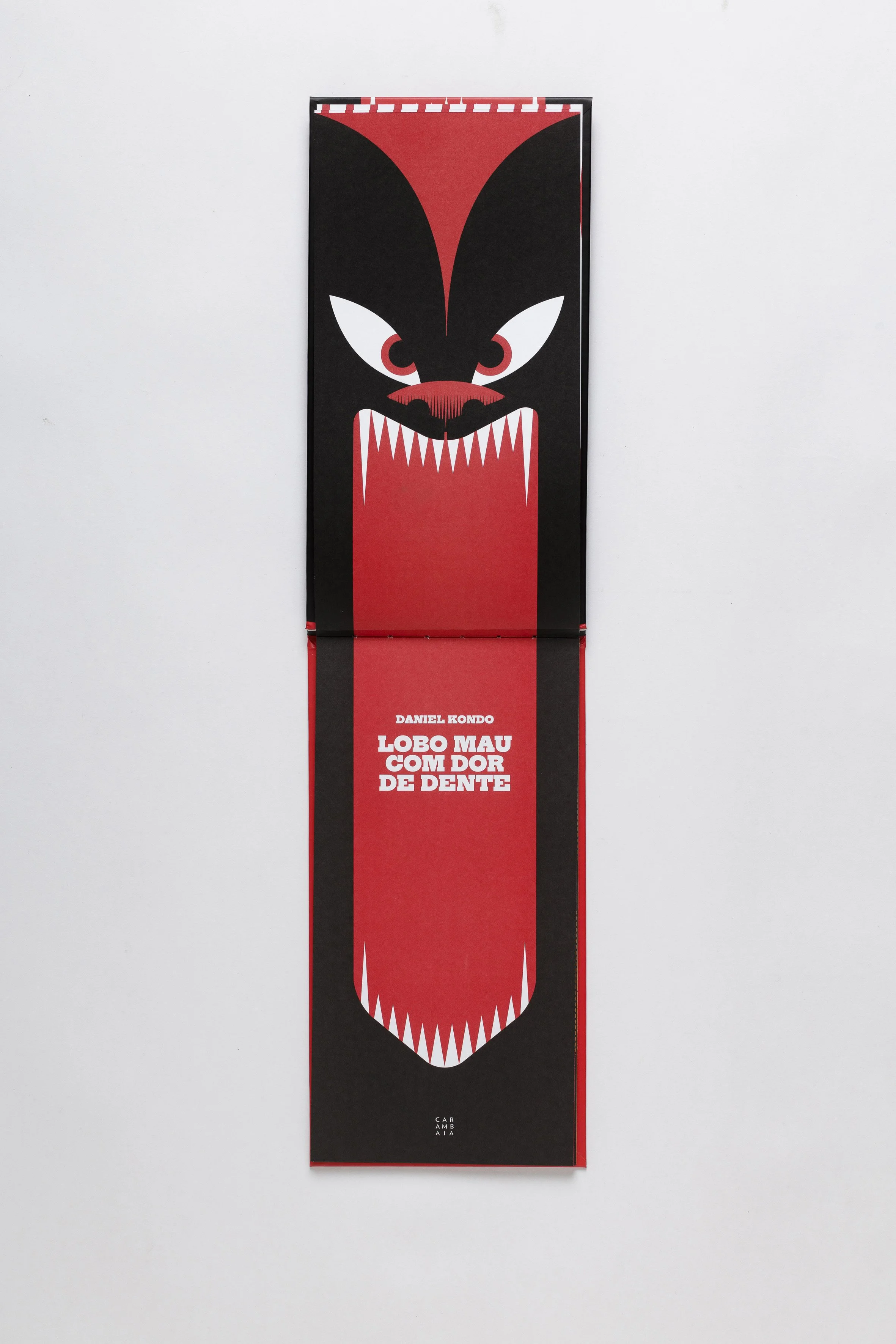 The Big Bad Wolf with a Toothache fully opened, showing the vertical format and the wolf's mouth