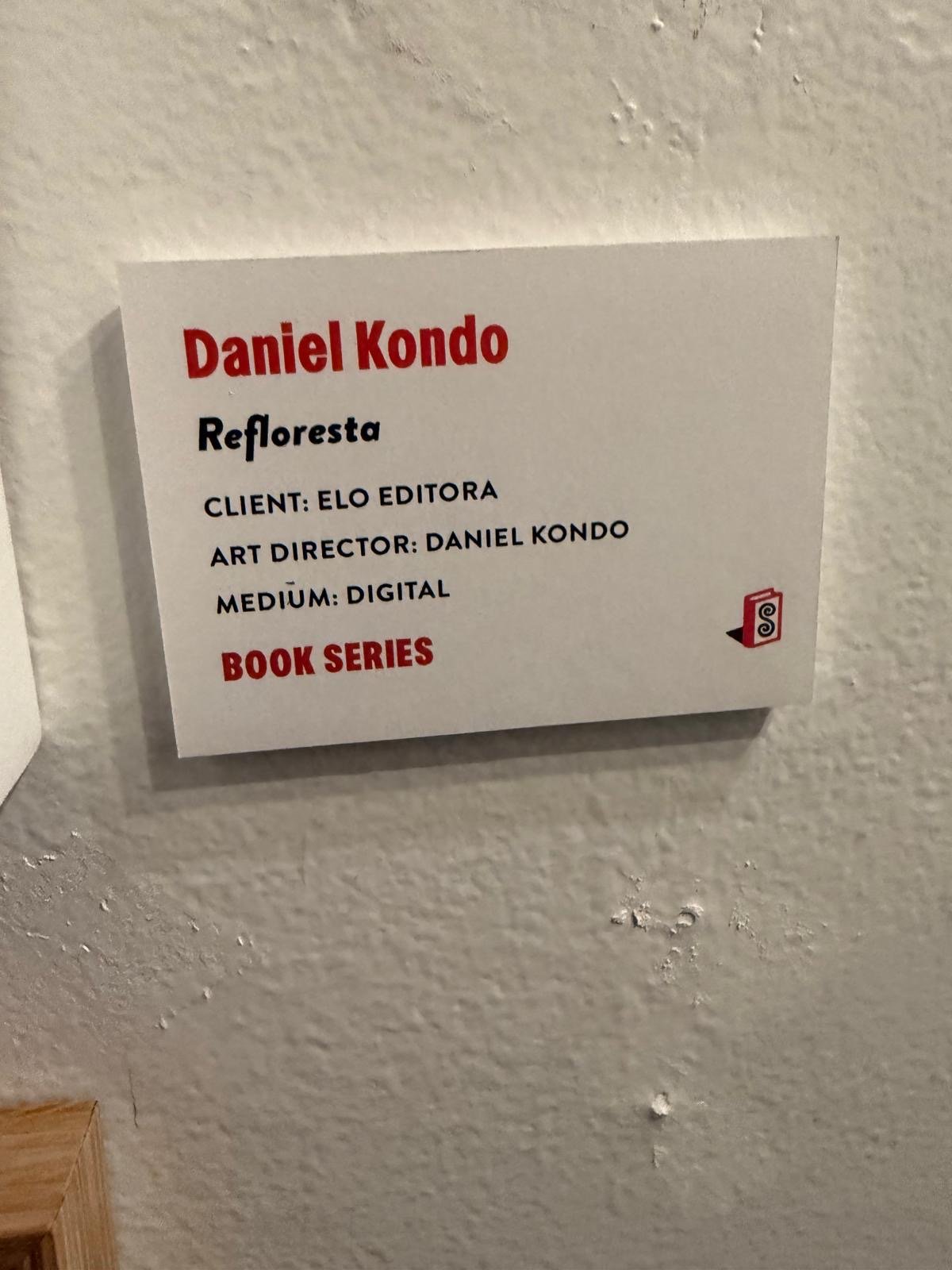 Exhibition label.
Refloresta, Book category, Annual 68.