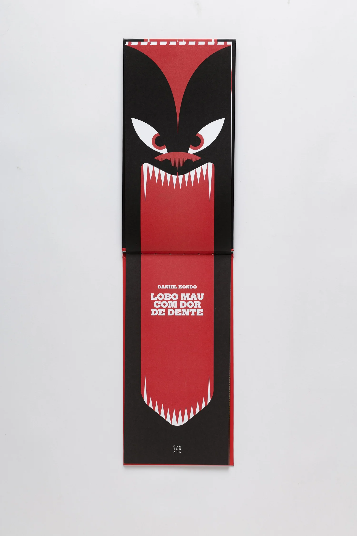 The Big Bad Wolf with a Toothache opened vertically