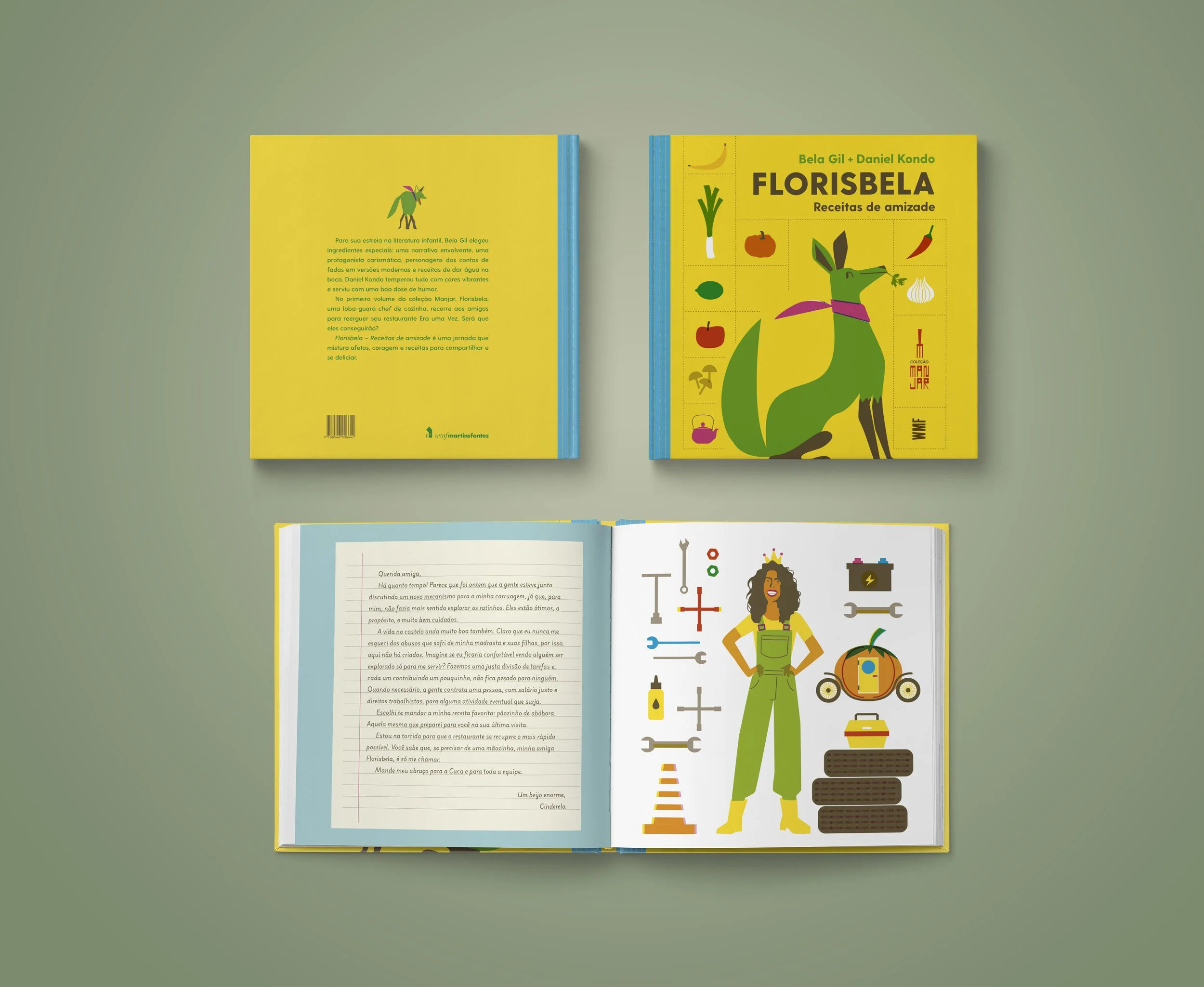 Capa, contracapa e páginas internas de Florisbela Receitas de amizade