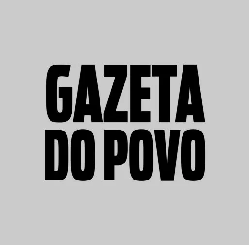 Logo com o texto 'Gazeta do Povo' em letras pretas sobre fundo cinza