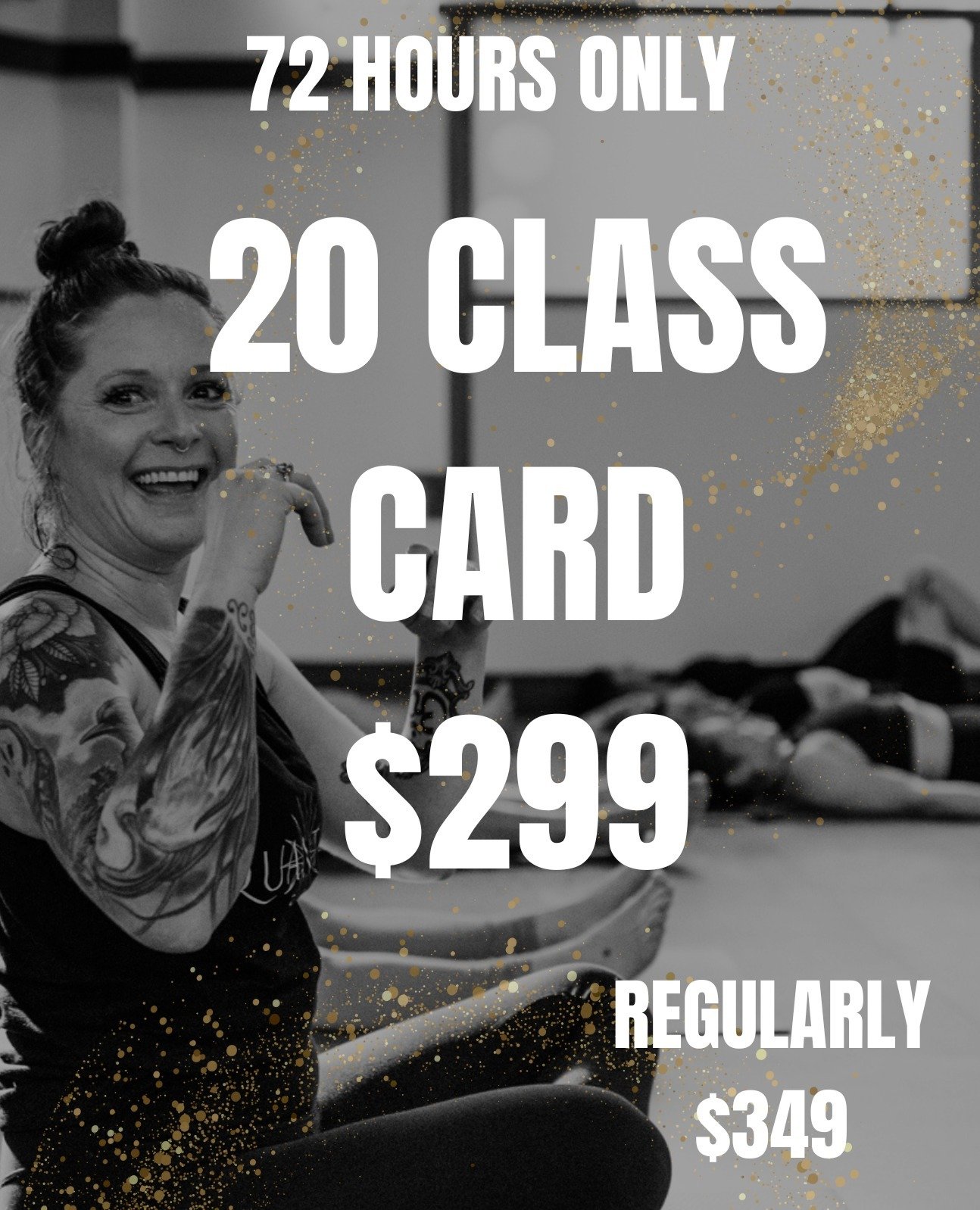 Flash Sale! Now through midnight on Monday, April 29, stock up on our rarely available 20 class cards for only $299! ⁠
⁠
Class cards never expire. ⁠
⁠
Available on our website or in studio!⁠
⁠
*Reformer classes priced separately*
