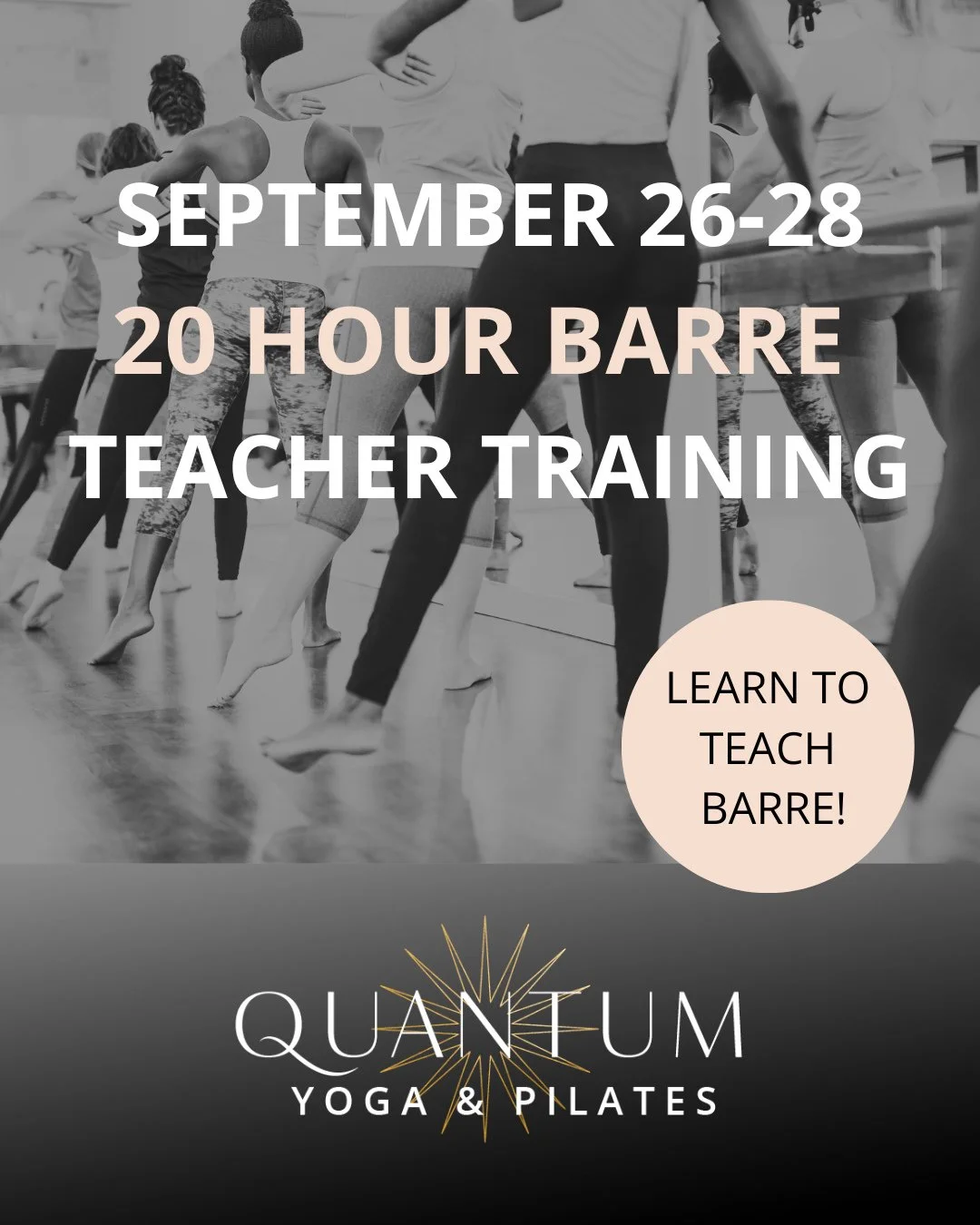 Ready to take your love of barre to the next level?⁠
⁠
Join us for our 20-Hour Barre Teacher Training &mdash; a one-weekend intensive designed to give you the tools, confidence, and technique to lead fun, effective and inspiring classes.⁠
⁠
📅 Septem