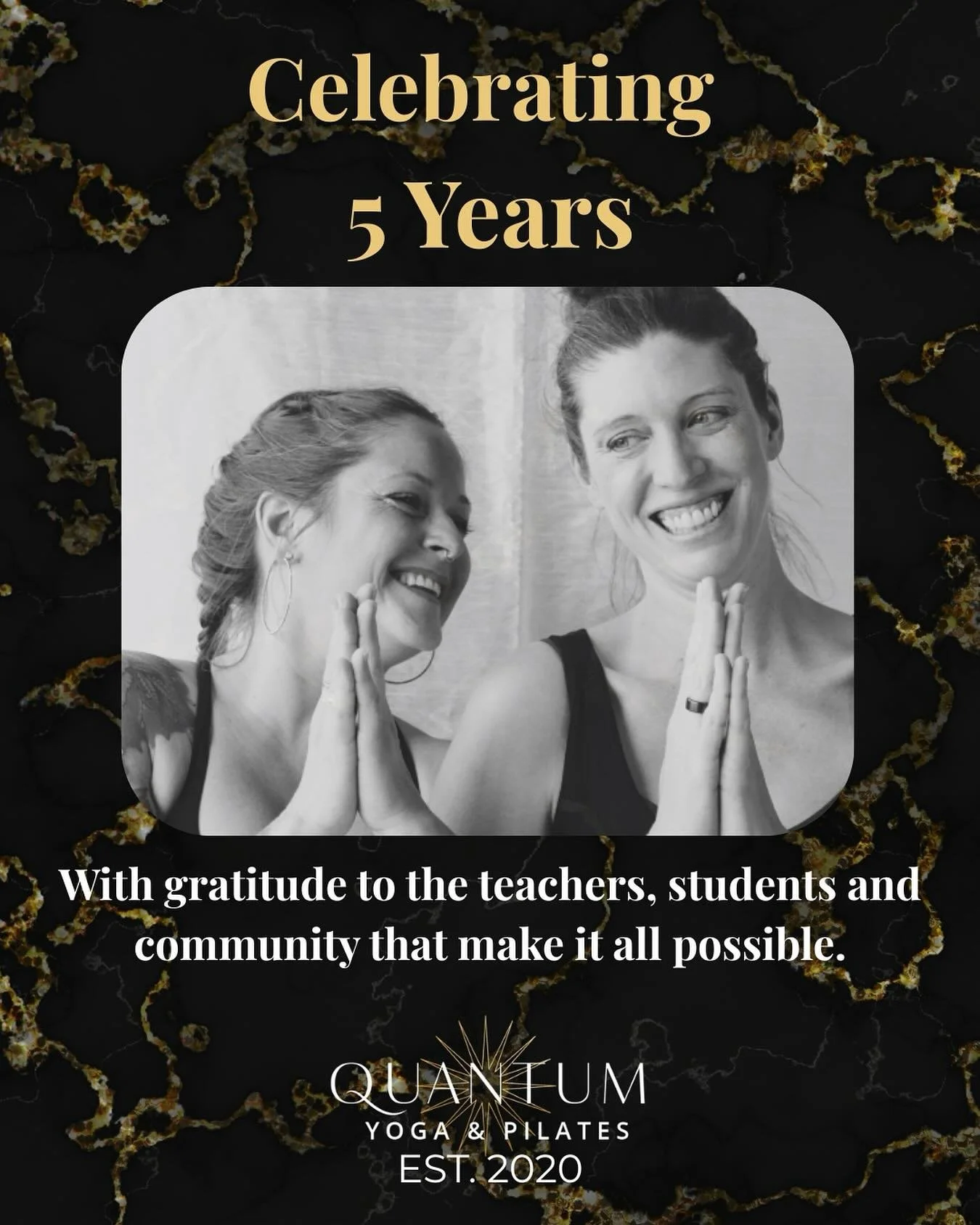 Five years ago, we stepped into this beautiful community and made it our own. While the studio already had strong roots, together we&rsquo;ve grown it into the Quantum you know today &mdash; guided by our vision of a world with more presence and joy.