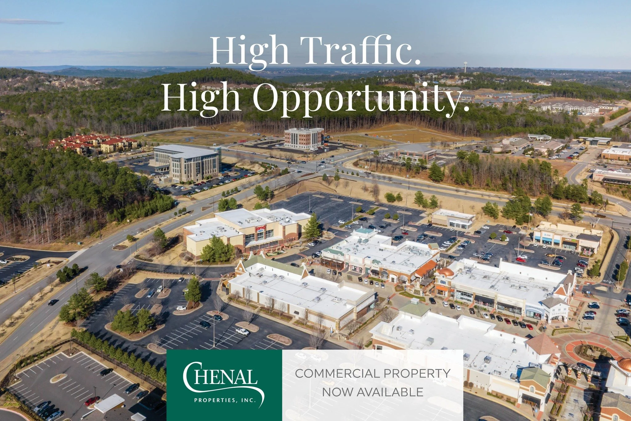 Retail thrives where traffic and demographics align&mdash;and Chenal delivers both. Surrounded by affluent neighborhoods and anchored by high-traffic destinations, our retail sites are positioned for long-term success. Bring your brand to the center 
