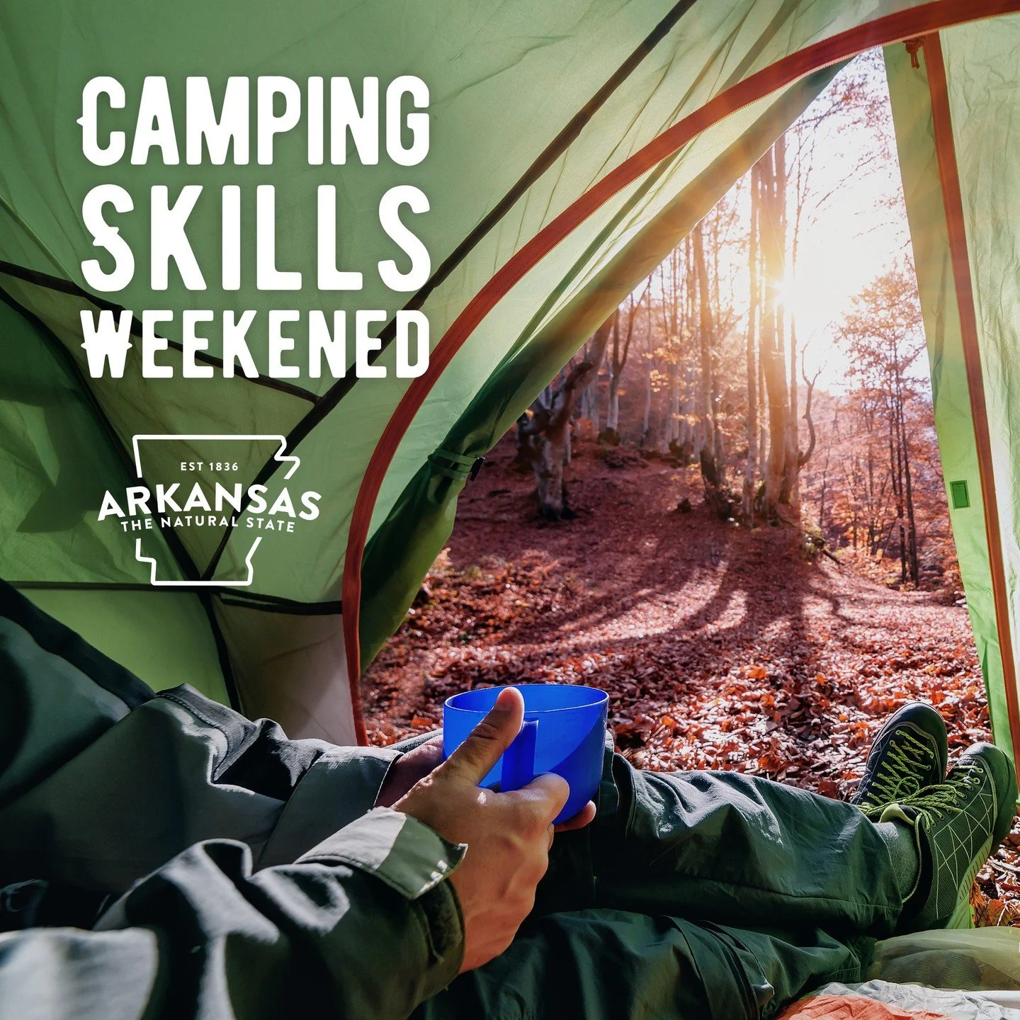 Pinnacle Mountain State Park will host a Camping Skills Weekend Oct. 17-18. Learn about backpacking, campfire cooking, knots and more! Learn more at https://www.arkansas.com/state-parks/experiences/park-events/camping-skills-weekend