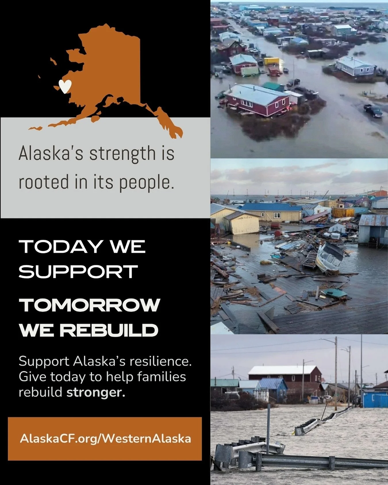 The devastation caused by the recent typhoon has impacted dozens of communities and displaced hundreds of families. As Alaskans, we feel this deeply — and stand in solidarity with those facing the long road to recovery.
Right now, the most imp