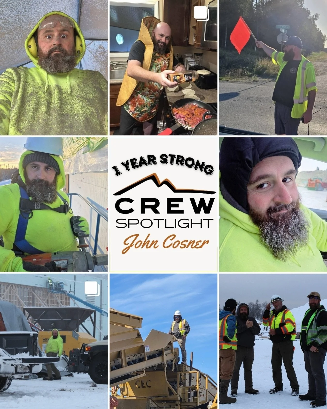 Some anniversaries come with cake 🎂 &mdash; John Cosner&rsquo;s came with a camera roll full of him hamming it up on the job site. 📸 And that&rsquo;s ever-so-fitting, because in his first year as Plant Manager at APS, he&rsquo;s brought equal parts