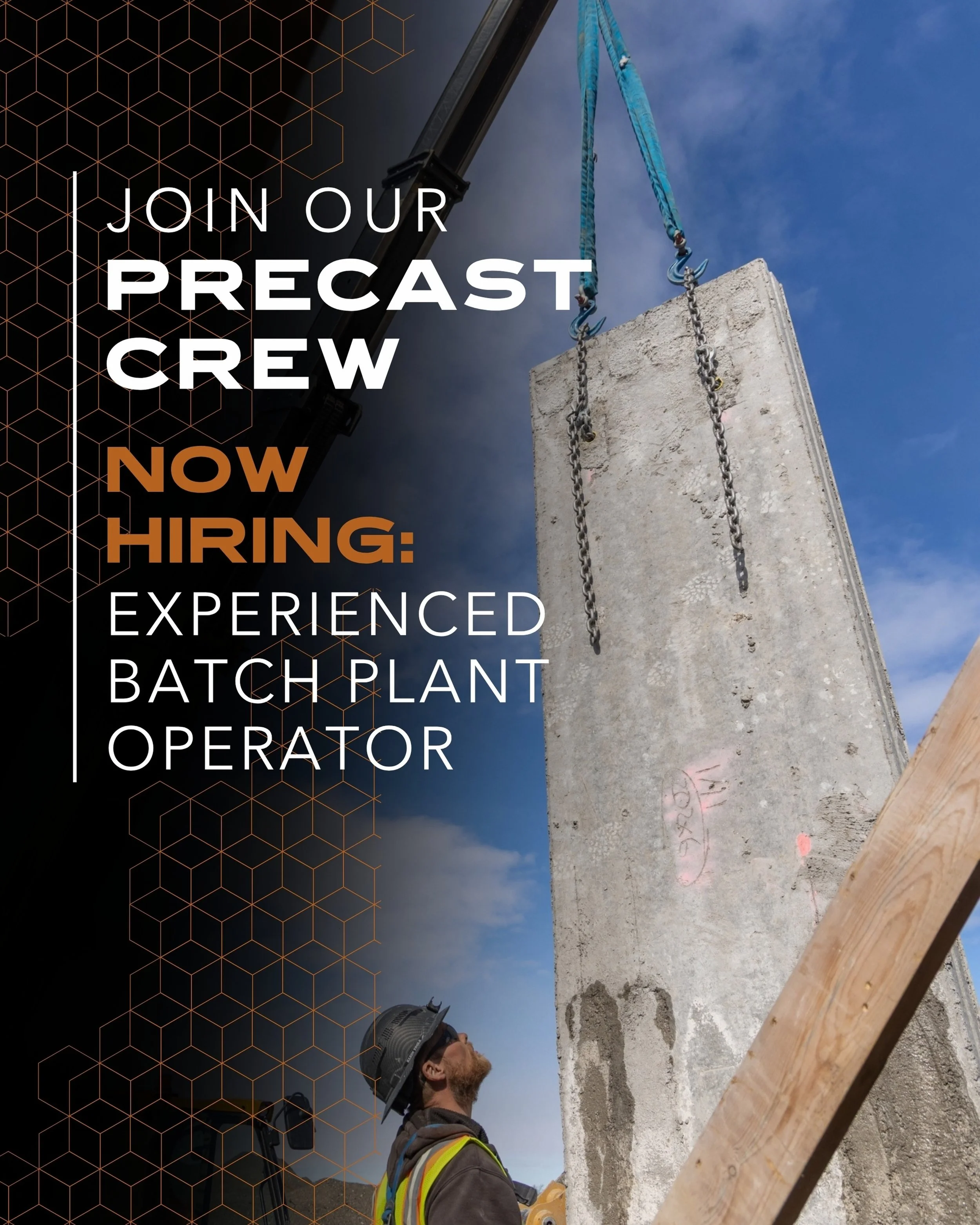 🏗️ We&rsquo;re Building Our Crew!

Now hiring: Precast Batch Plant Operator for Alaska&rsquo;s first prestressed precast hollowcore concrete manufacturing facility in Nikiski.

As we prepare for production, we&rsquo;re looking for an experienced Bat