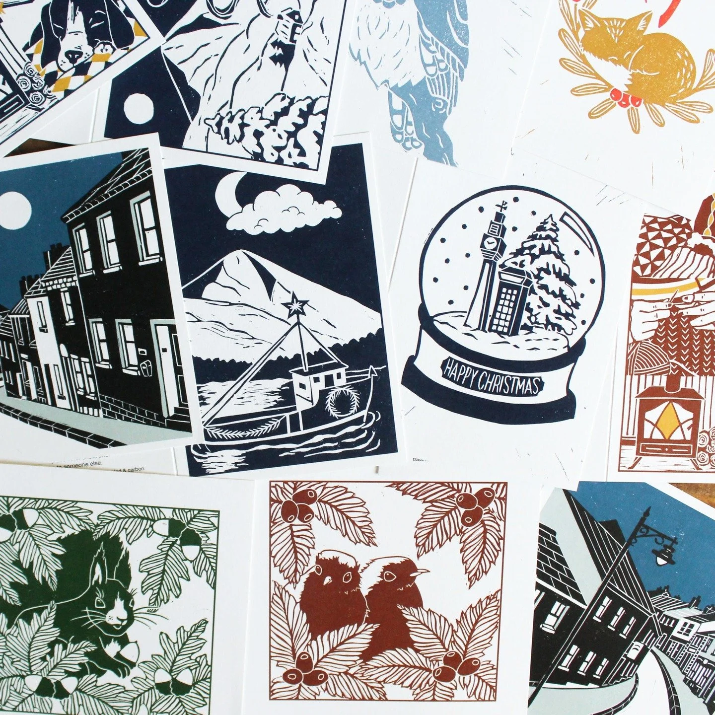 I received the test prints of my new winter season cards. There will be a few old designs but also six new ones this year. 
.
.
.
.
.
.
.
#printmaker #linocutprint #linocut #linocutcards #irishhandmade #irishmade #irishprintmaker #peopleofprint #iris