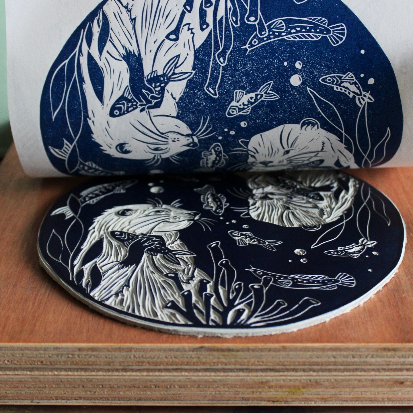 First test print. 
.
.
.
.
.
.
.
#linocutprint #linocarving #reliefcarving #reliefprinting #irishprintmaker #peopleofprint #handmadeinireland