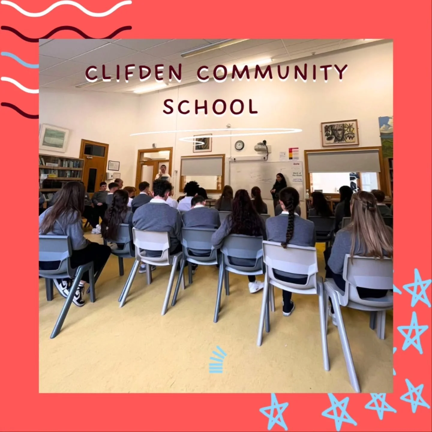Clifden, you were something special! 💛✨

Two TY groups, two amazing workshops and lots of honest conversation.

Massive thanks to everyone who took part and to the school for welcoming us in. We left the west feeling inspired and reminded of exactly