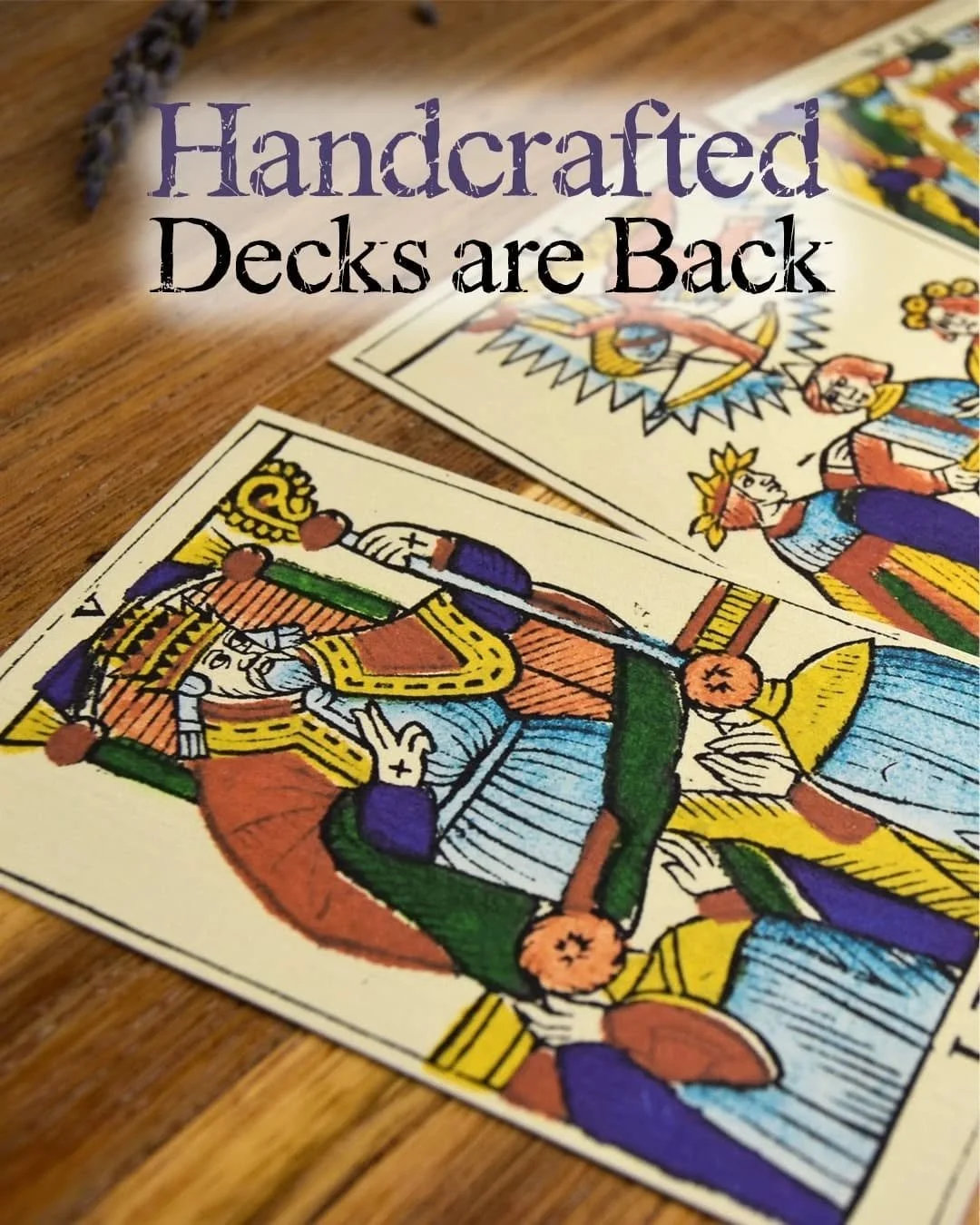 🍾RE-OPENING🍾

📌 After 7 mounth of closure, we are finally ready to handcrafted your new tarot decks !

📌 New deck available : Jean Noblet, 1650

📌 Low shipping costs for USA and Mexico

📌 New team member : Roxane

We are looking forward to prod
