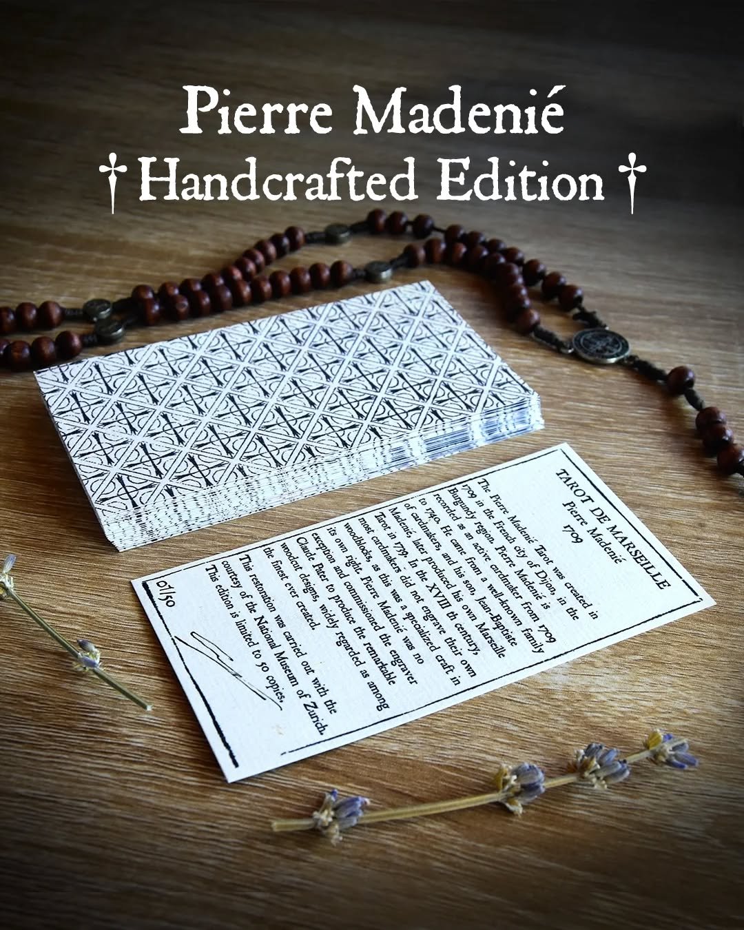 ♤ Pierre Madeni&eacute; ♤

&bull;The Pierre Madeni&eacute; deck is a type 2 Marseille tarot created in the French city of Dijon in 1709 (north of France).

&bull; He has been an active cardmaker from 1702 to 1715.

&bull; The Madeni&eacute; family wa