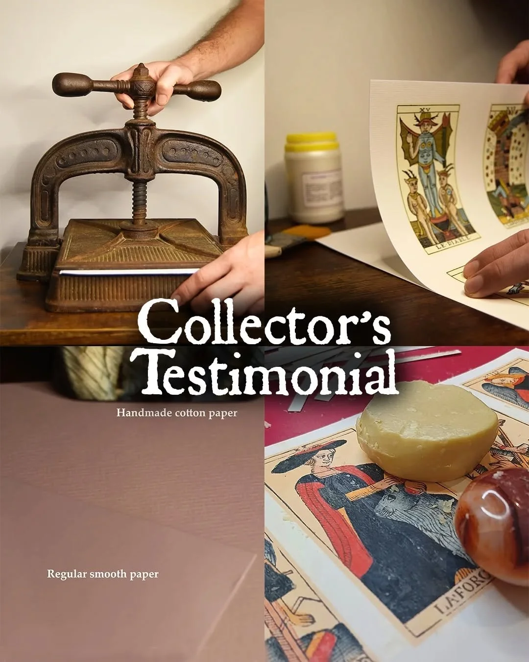 ⚜️ COLLECTOR'S REVIEW ⚜️

We are pleased to share with you a wonderfull review we received from one of our customer collector.

🃏Tarotgraphe is among the last artisan workshops dedicated to traditional Tarot de Marseille cardmaking, using traditiona