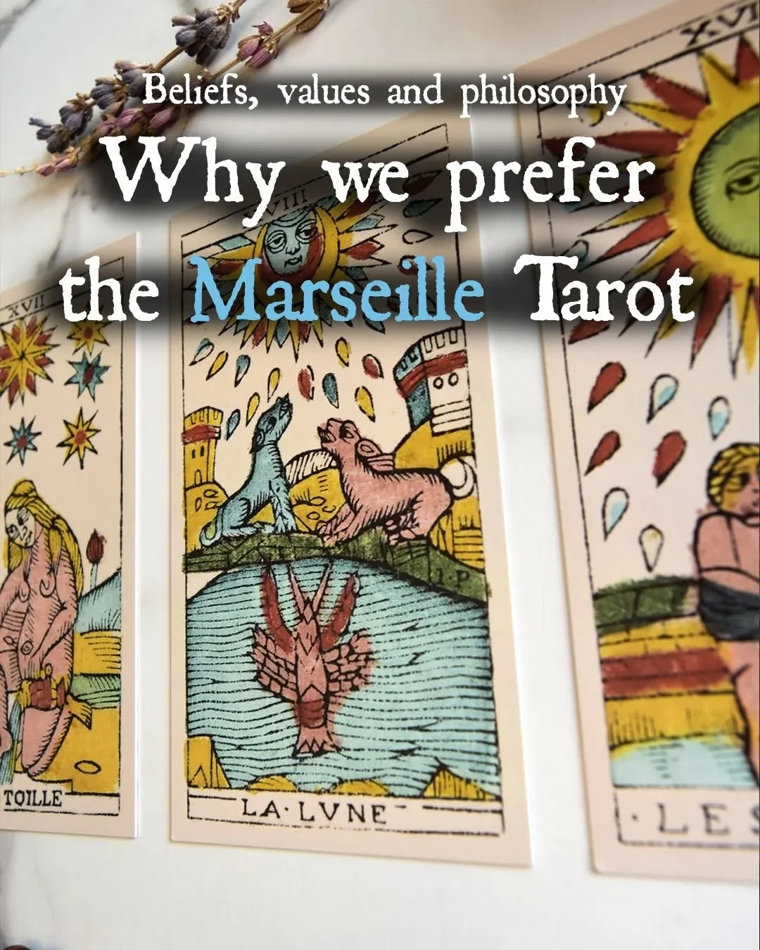 &clubs;️Why we prefere the Marseille Tarot&clubs;️

Each different tarot has its own beliefs, values, philosophy, spirituality and symbolism. 

In this post, we explain why we will never produce the RWS tarot nor the Thoth tarot

Do you usually take 