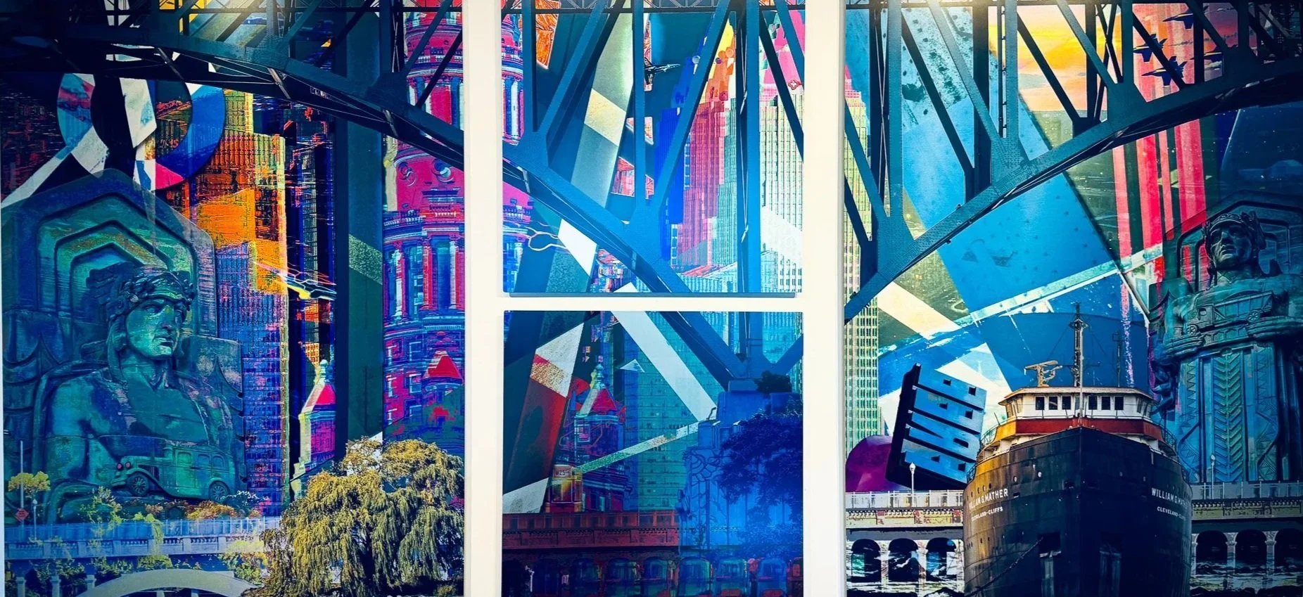 Cleveland Wall Art Collage - The LAND of Hope and Dreams (4-Panel Aluminum)