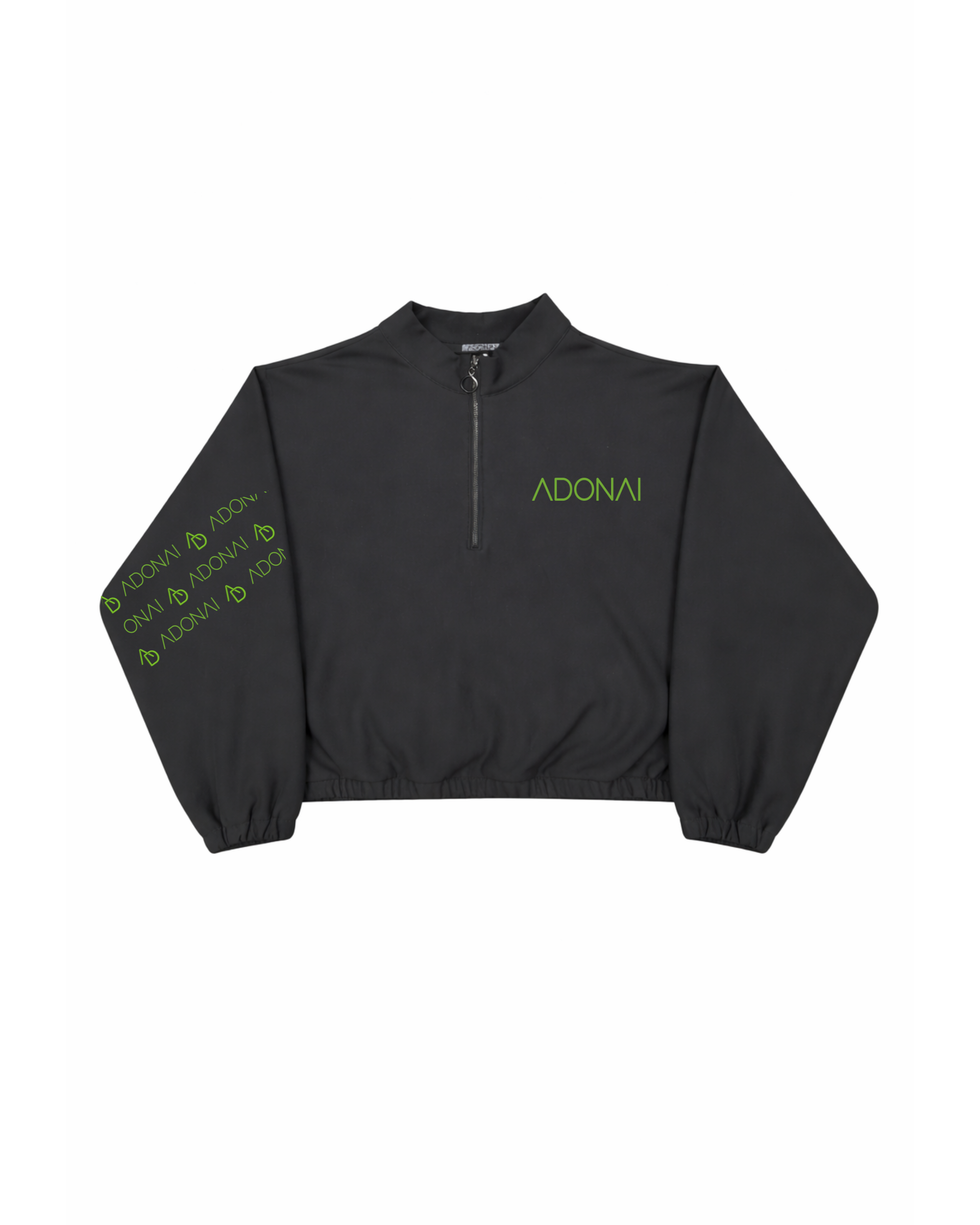 Logo Inspired Cropped Quarter Zip Jacket