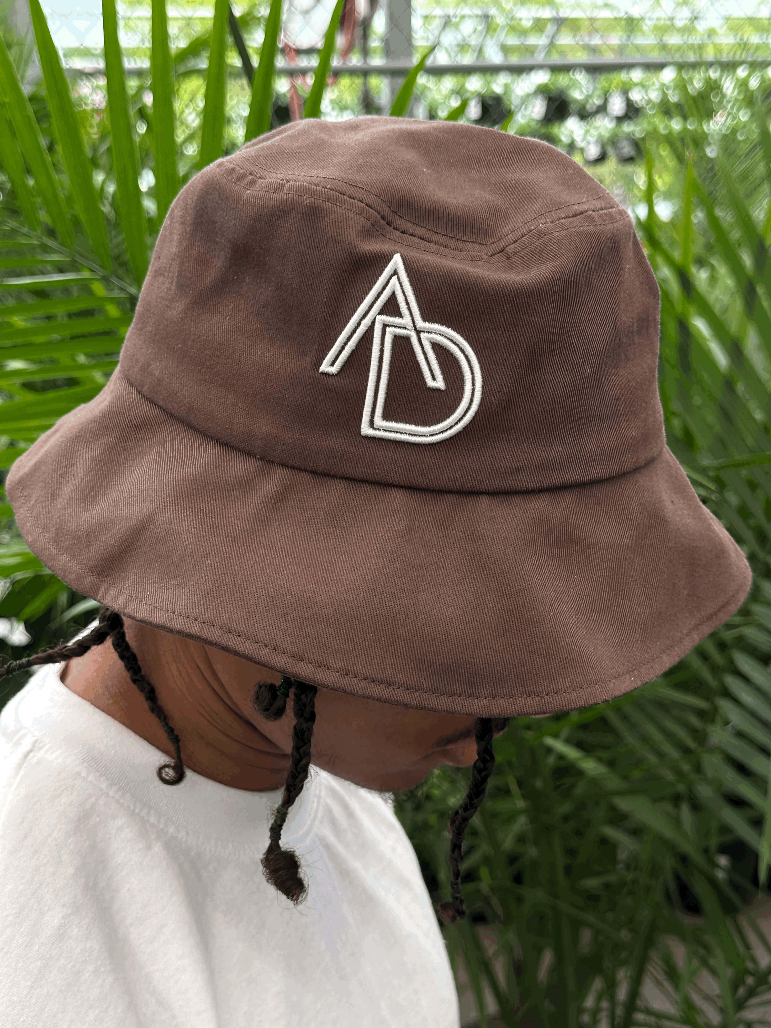 stylish luxury sun bucket hat adonai designer logo one size cotton