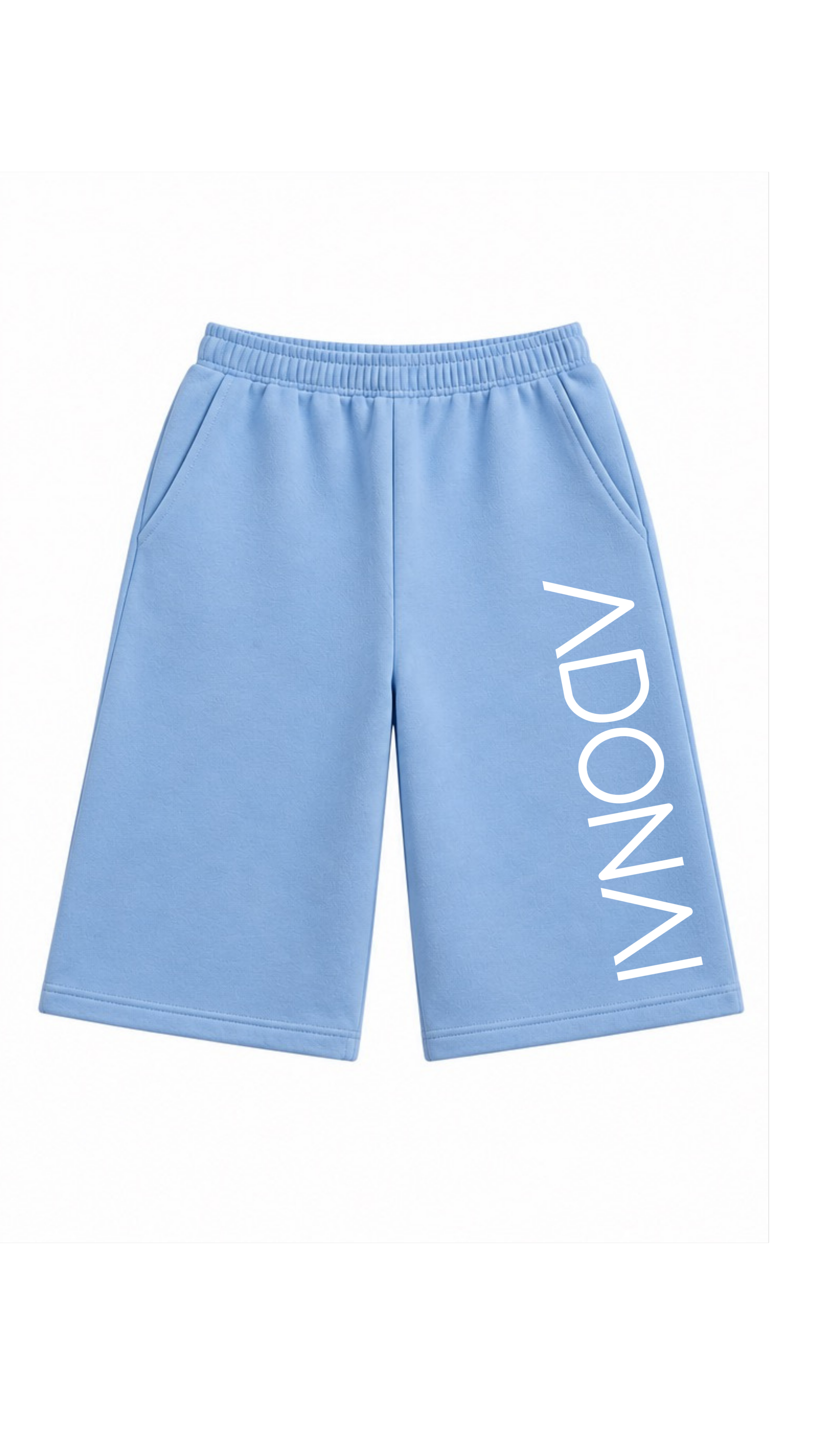 Carolina Blue Oversized Capri Shorts