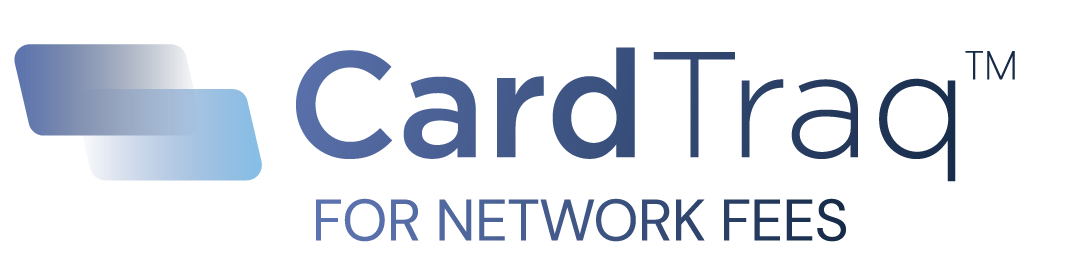 Logo with the text 'CardTraq - For Interchange' in stylized blue font.