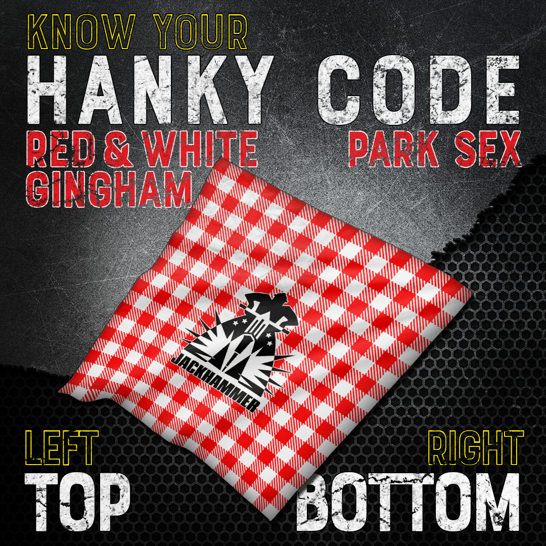 Red and White Gingham Hanky Code