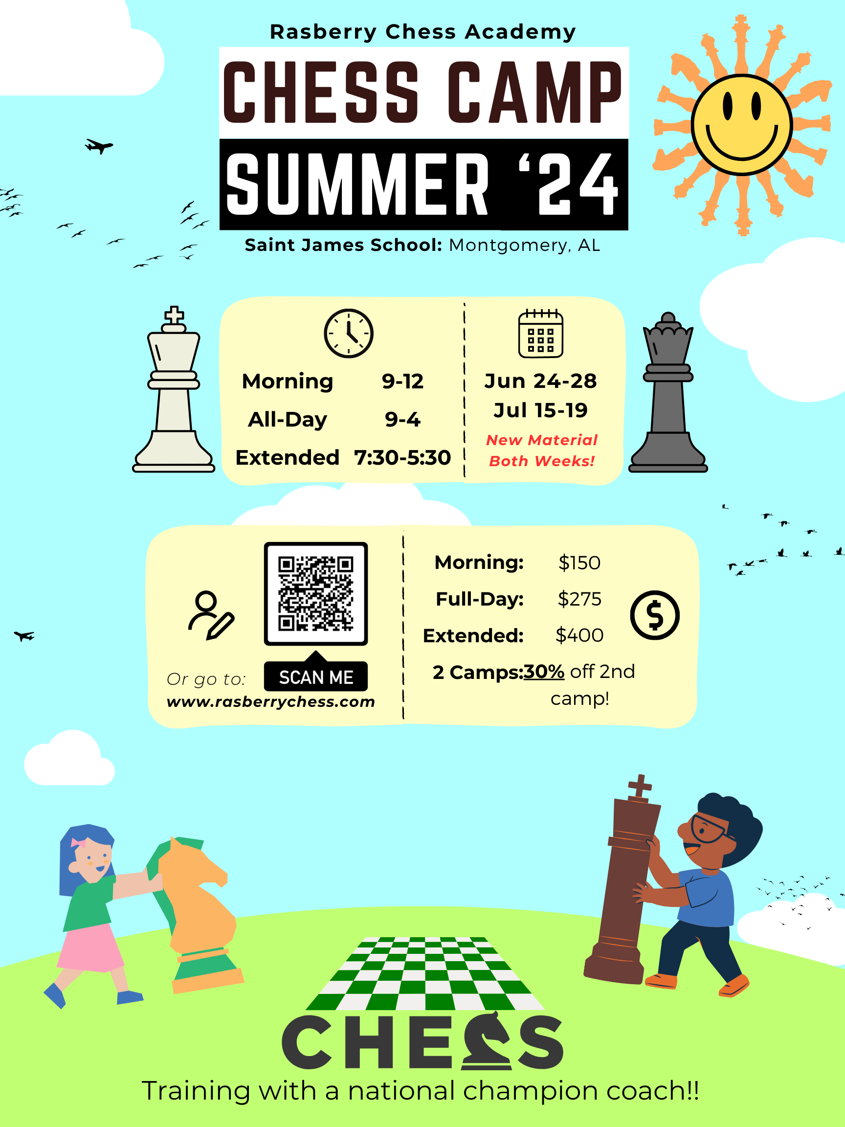 2024 Summer Chess Camp - Montgomery, AL — Rasberry Chess Academy
