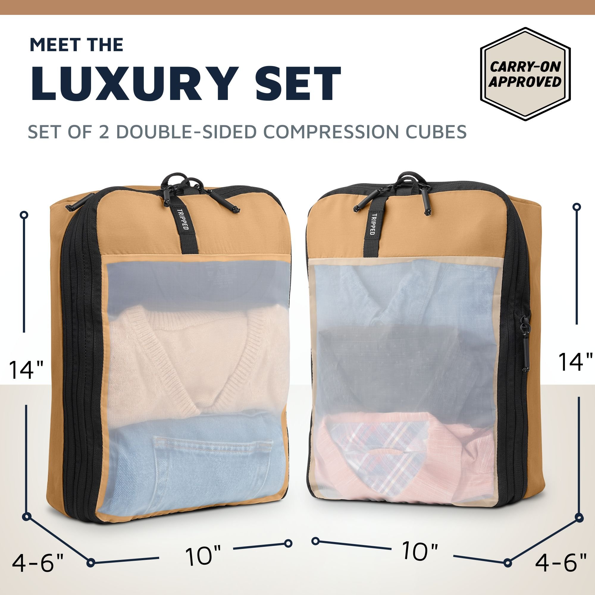 business class packing cubes luxury compression cube tan set.jpg