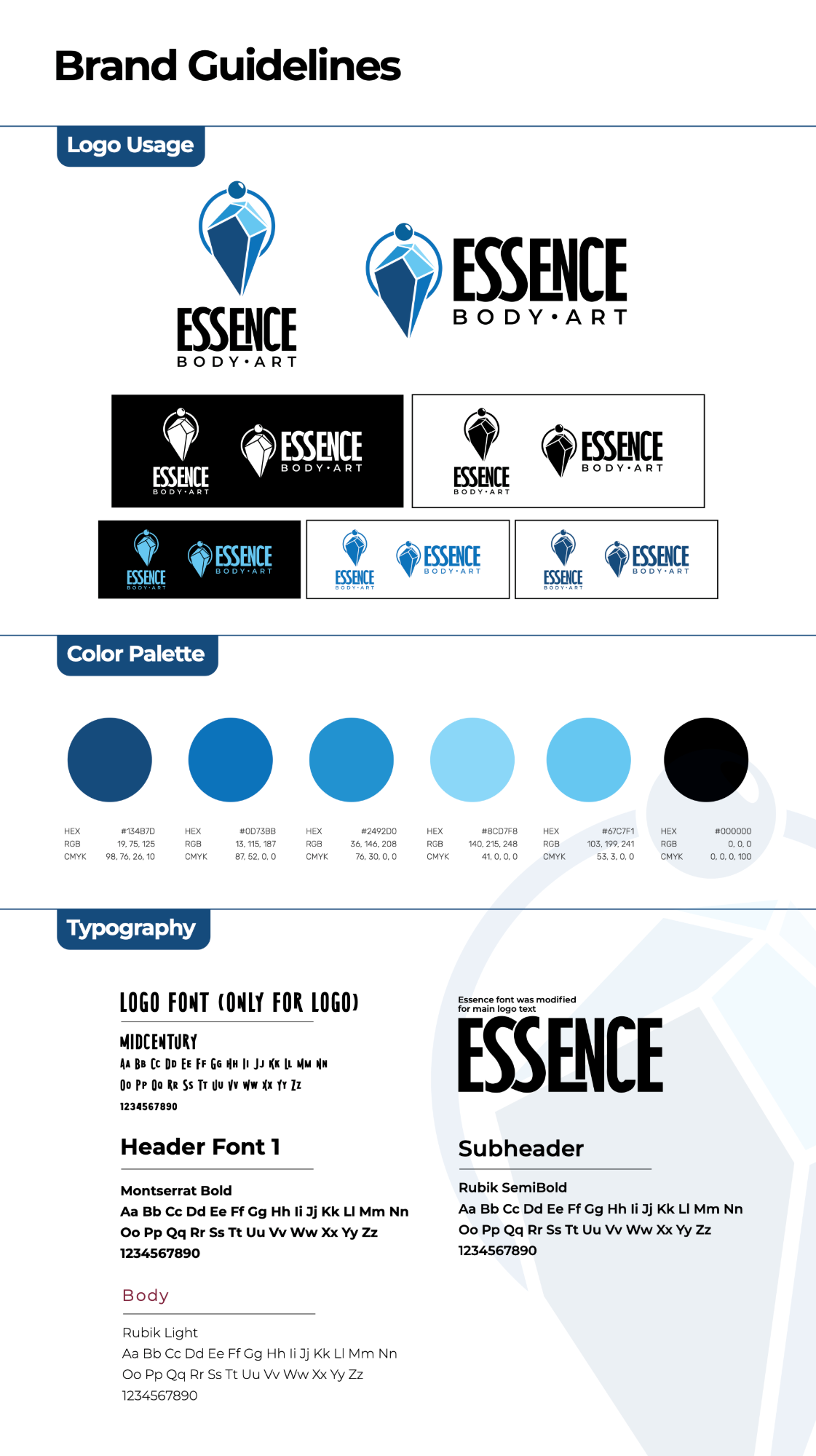 Brand Guidelines for Essence Body Art 2026