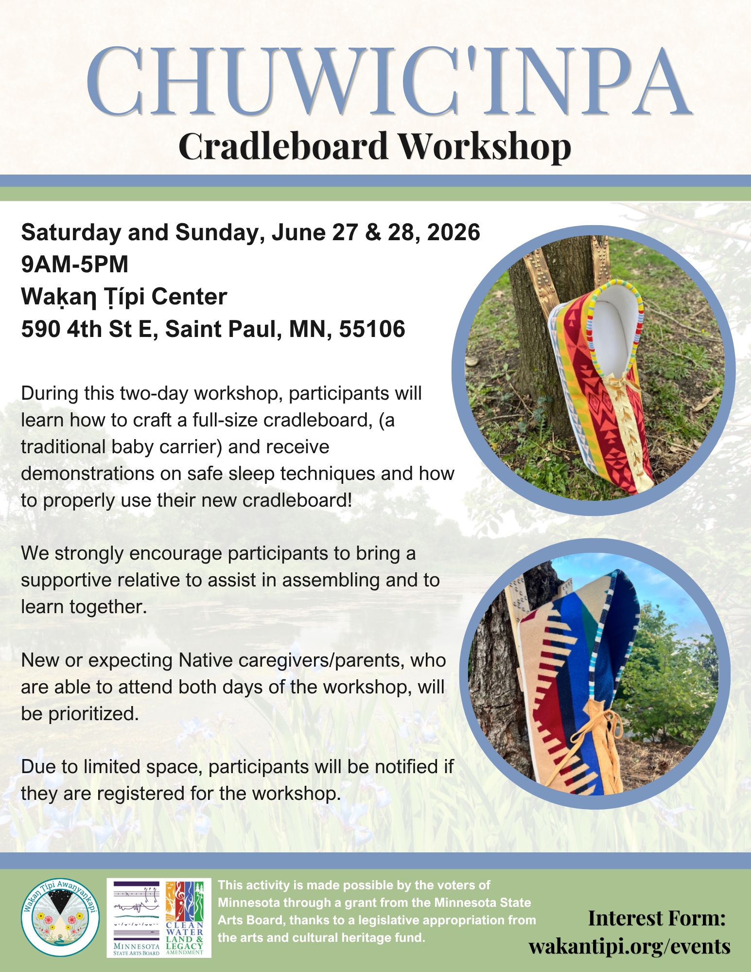Chuwic'inpa (Cradleboard) Workshop
