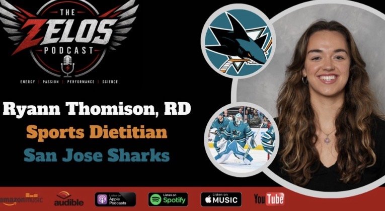 S23:E10 Ryann Thomison, RD &amp; San Jose Sharks | Zelos Podcast
