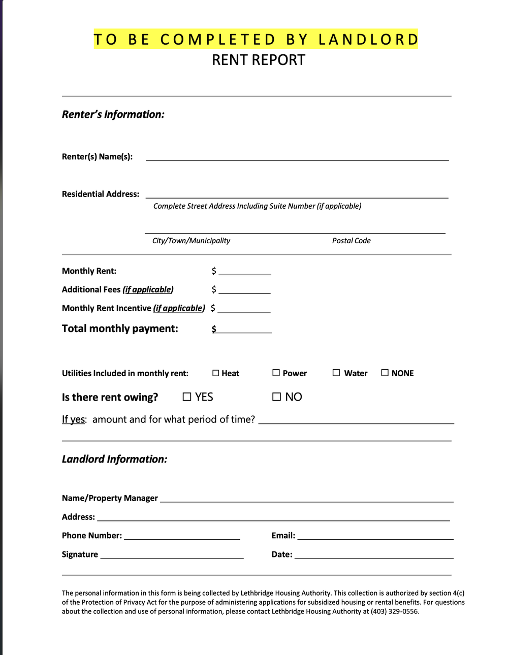Apply Today — Lethbridge Housing Authority