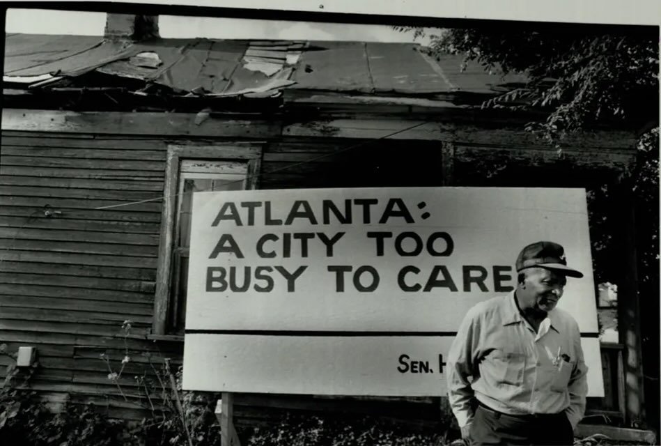 In the 1960s, Atlanta mayor Ivan Allen popularized the slogan &ldquo;The City Too Busy To Hate.&rdquo; 

This marketing campaign aimed to set Atlanta apart from other cities in the Deep South like Jackson, Montgomery, and Birmingham. 

But it was all