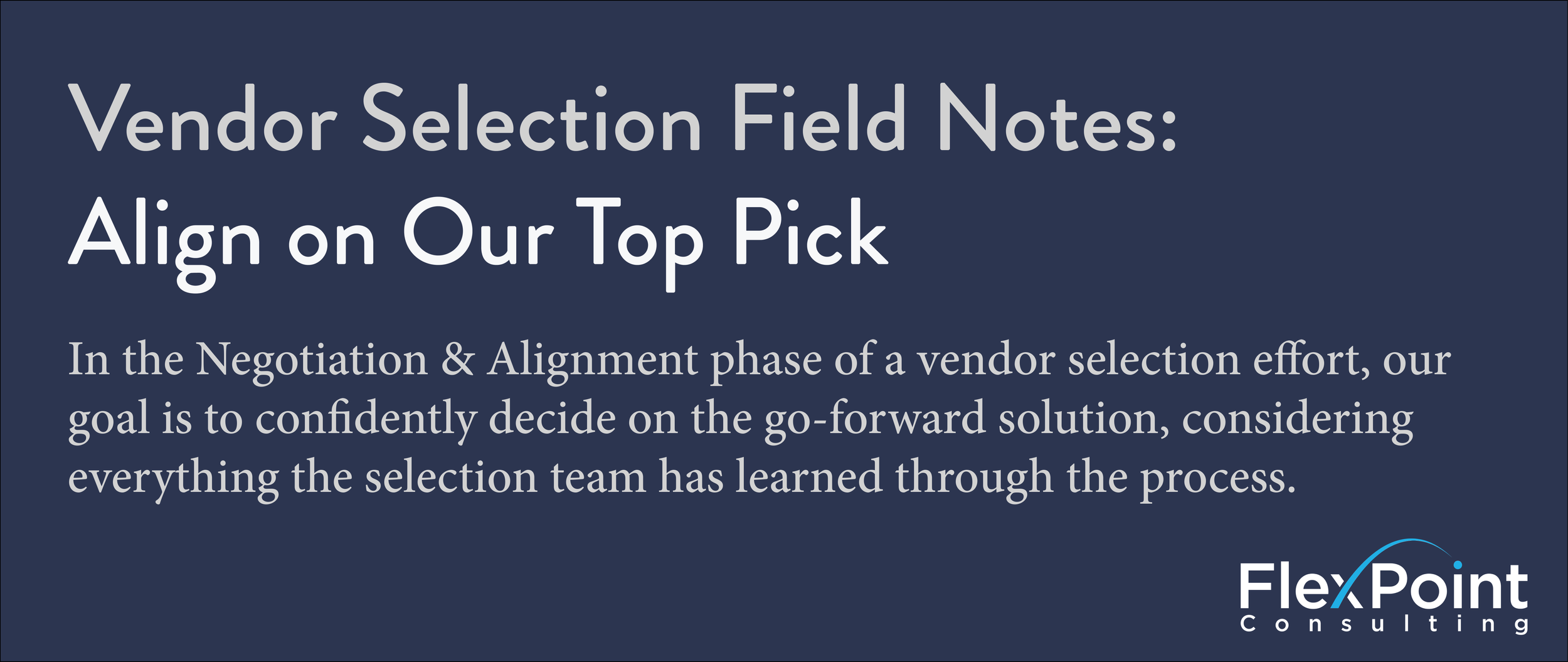 Align on Our Top Pick