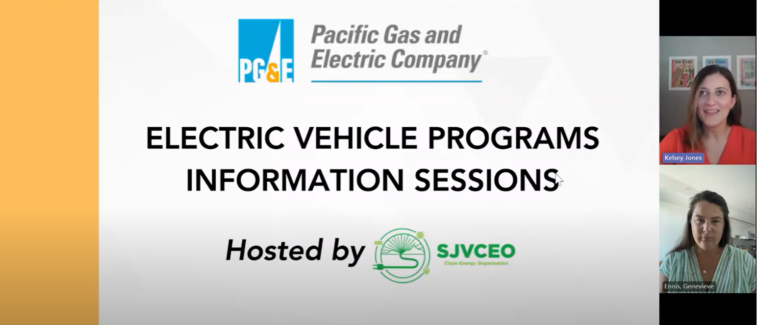 PG&amp;E EV Programs Info Sessions | Pre-Owned EV Rebate Program