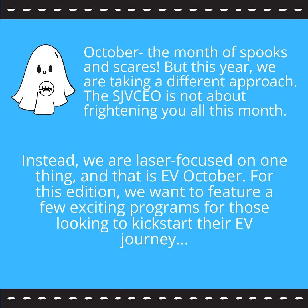 EV October continues with our partners at @pacificgasandelectric! They have launched three different programs specifically geared towards affordability and electric vehicles. Purchasing an electric vehicle and the infrastructure that comes along with