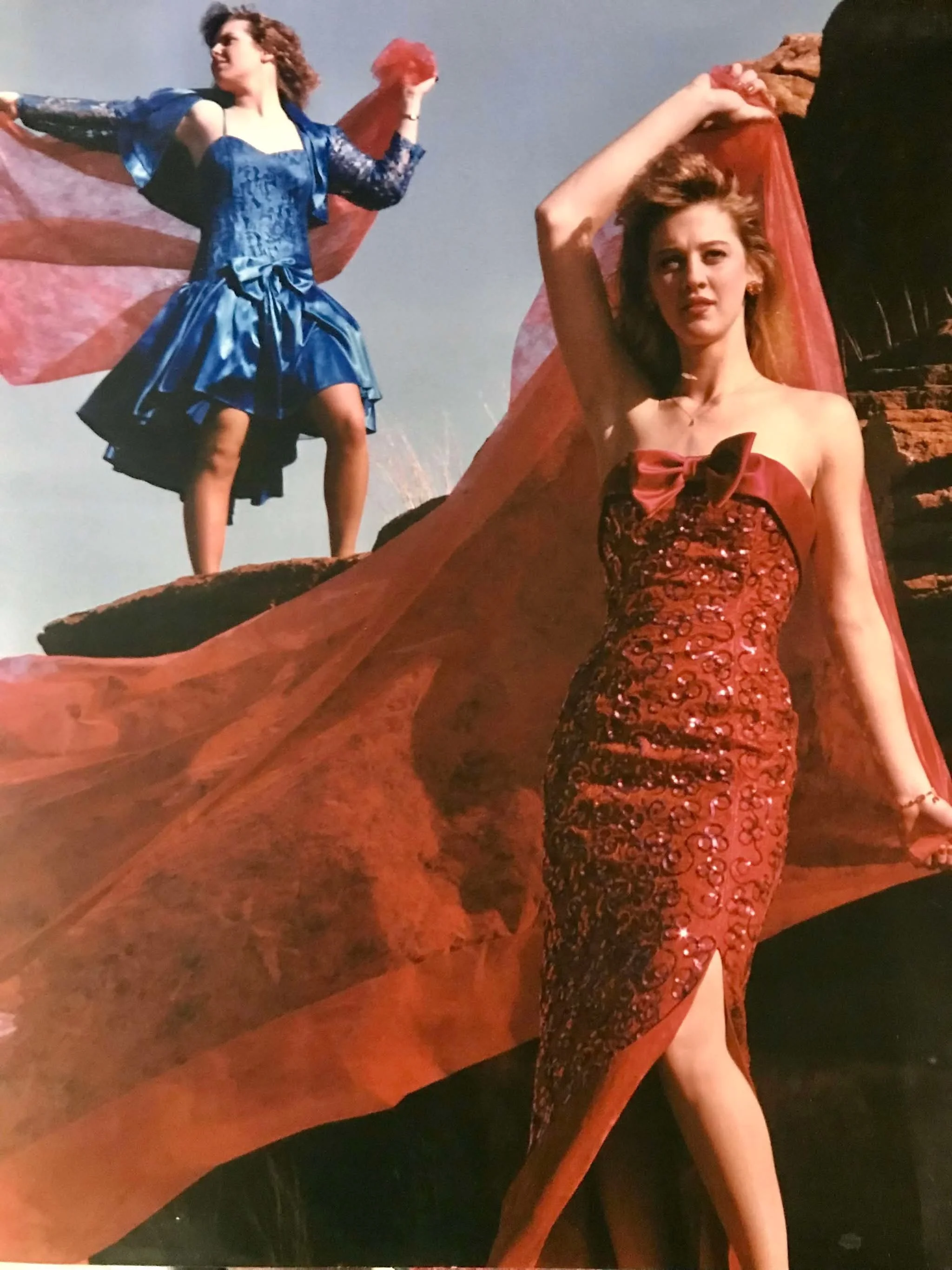 Heidi Knight's Vintage Prom Dress circa 1991 photographed at Two Buttes Colorado