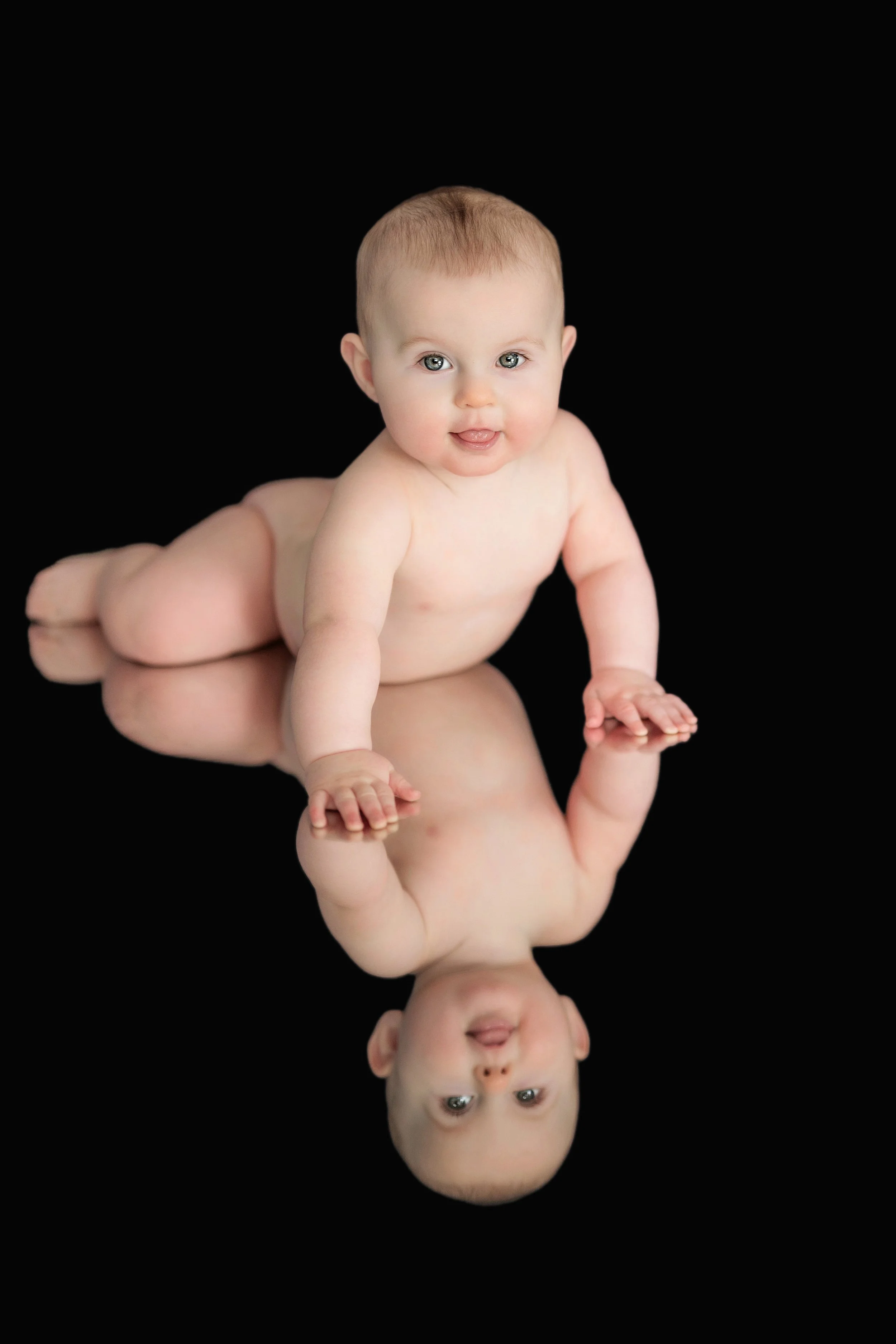 A baby mirrored heirloom collection portrait by Heidi Knight Fine Art