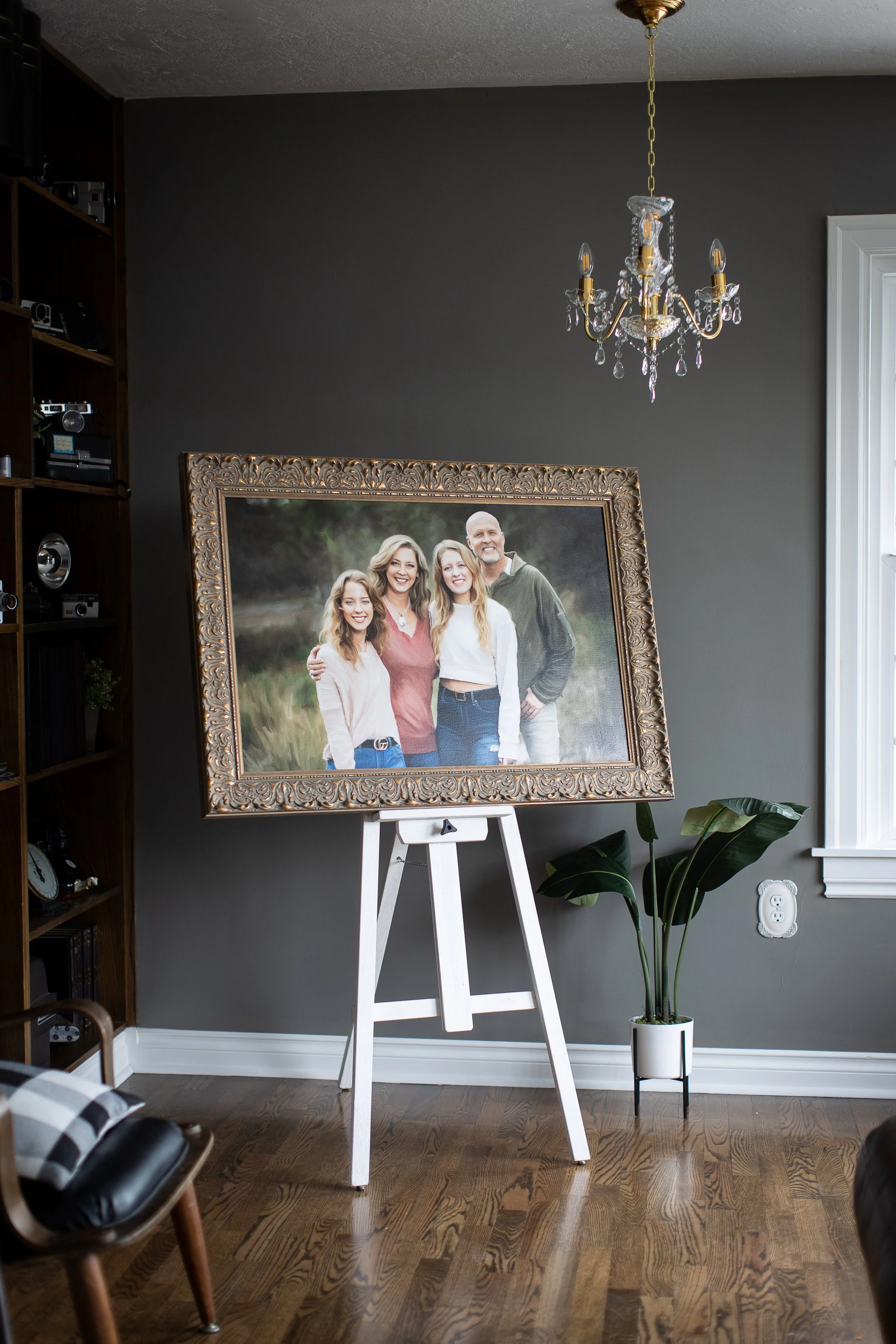 painted mixed media family portrait