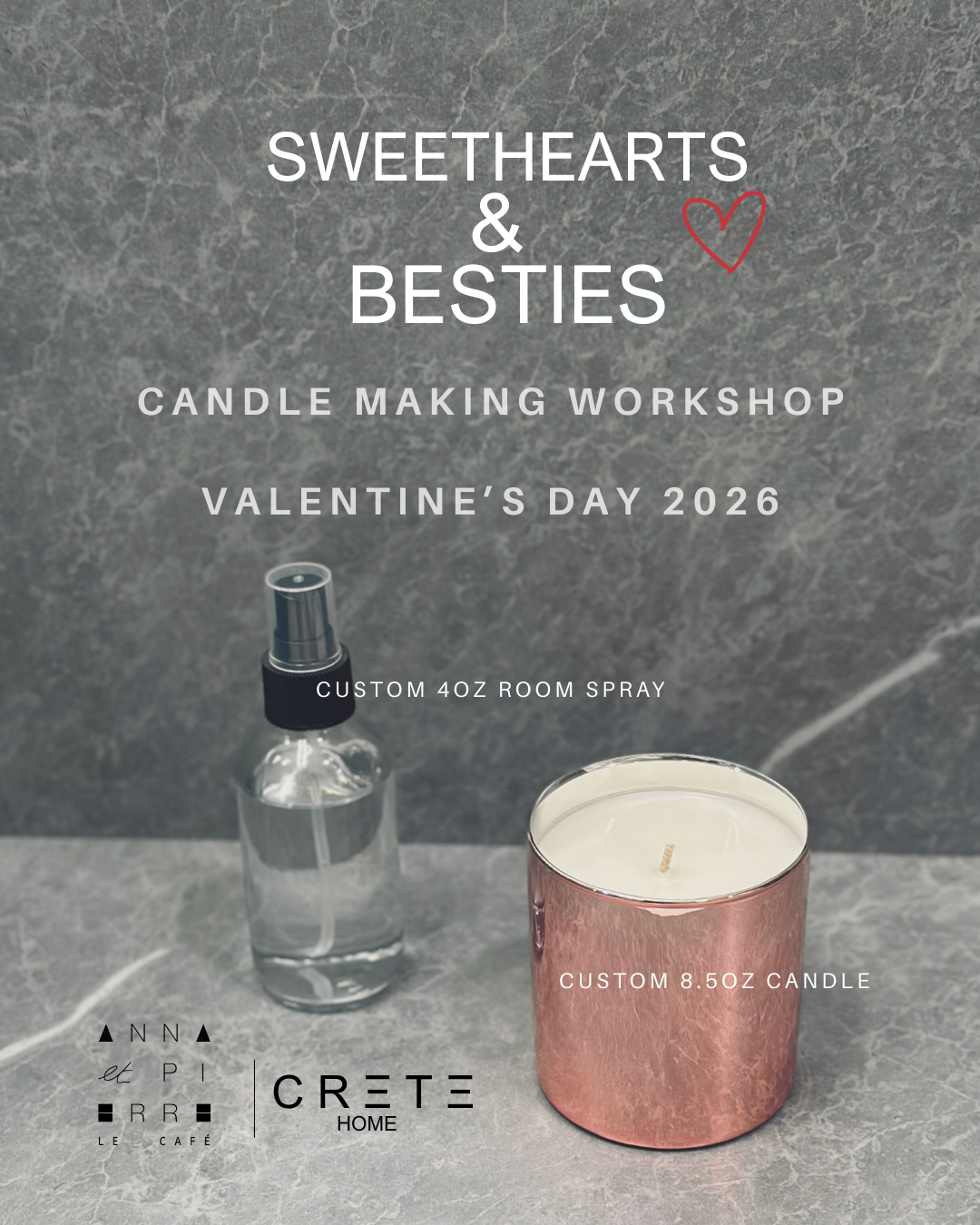 (2/14) Sweethearts & Besties Valentine's Day Candle Making Workshop