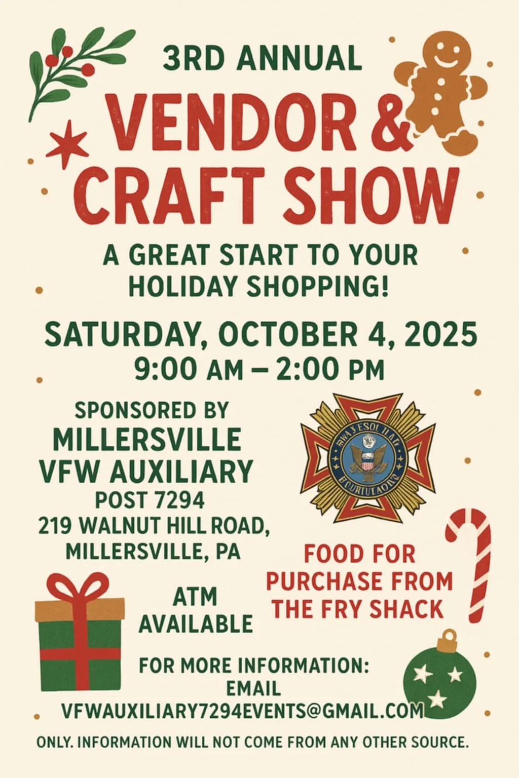 Millersville VFW Holiday Vendor Event