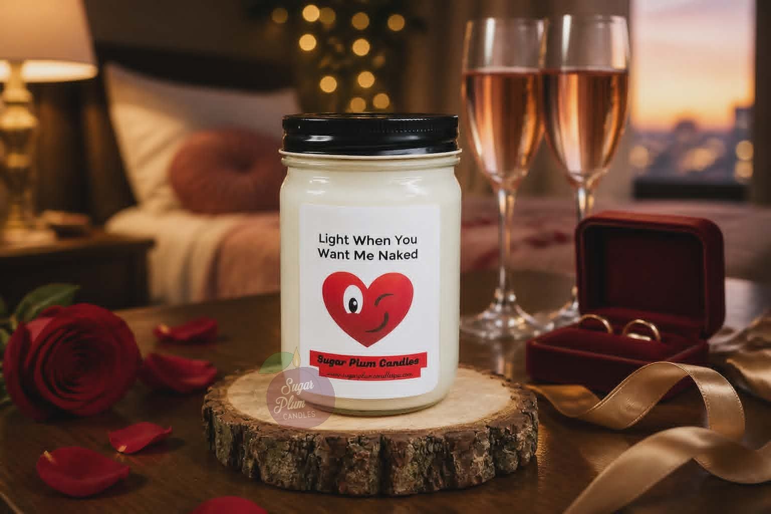 "Naked": 12oz Fun Label, Soy Wax Candle