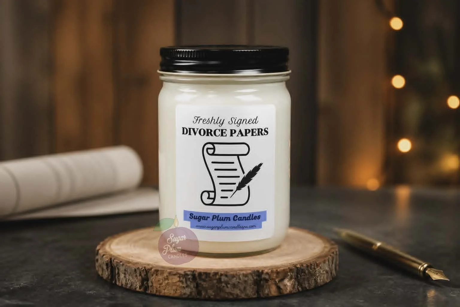 "Divorce Papers": 12oz Fun Label, Soy Wax Candle
