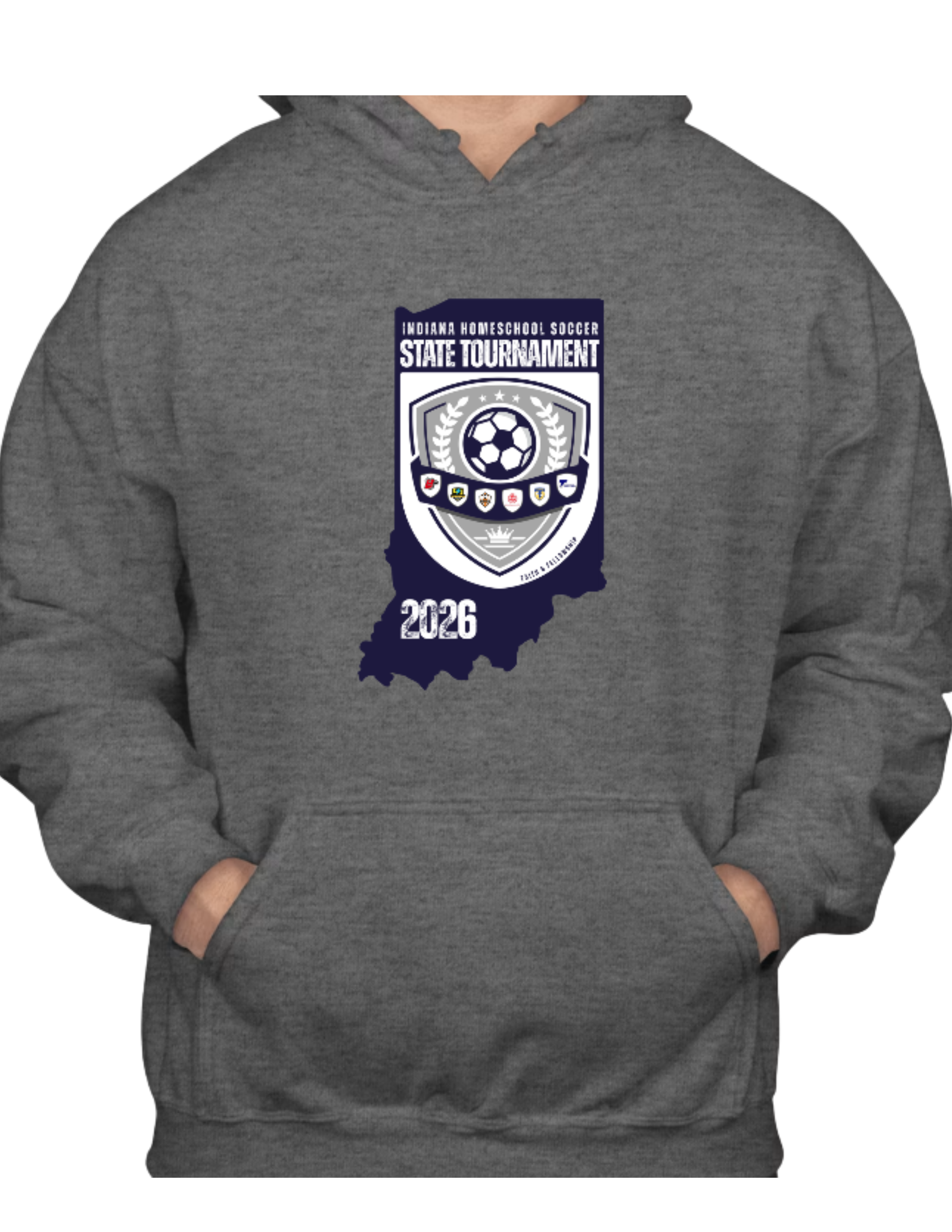 *Online Shipping* - Indiana Homeschool Soccer State Tournament 2026 Hoodie - *Online Shipping*