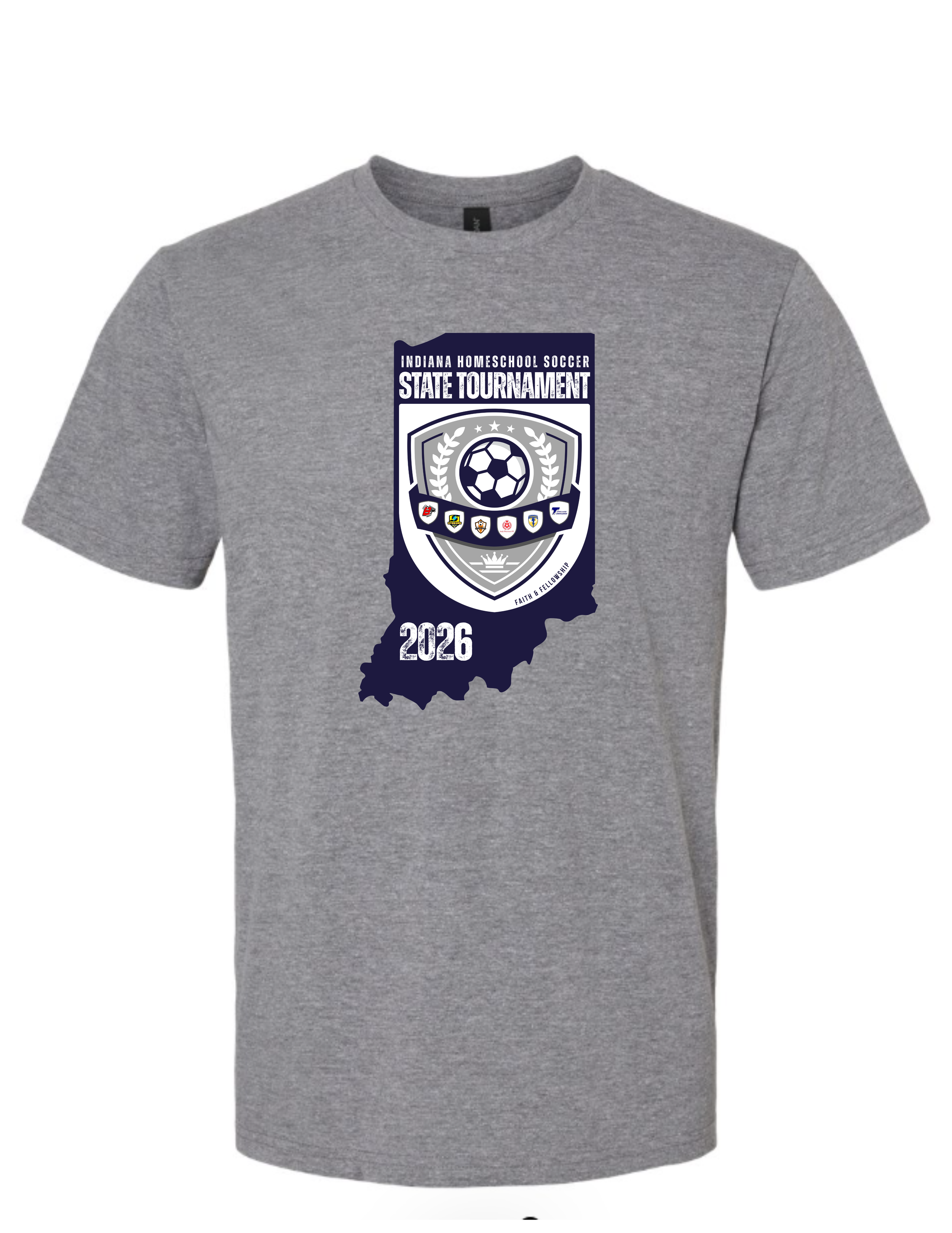 *Online Shipping* - Indiana Homeschool Soccer State Tournament 2026 Tee - *Online Shipping*