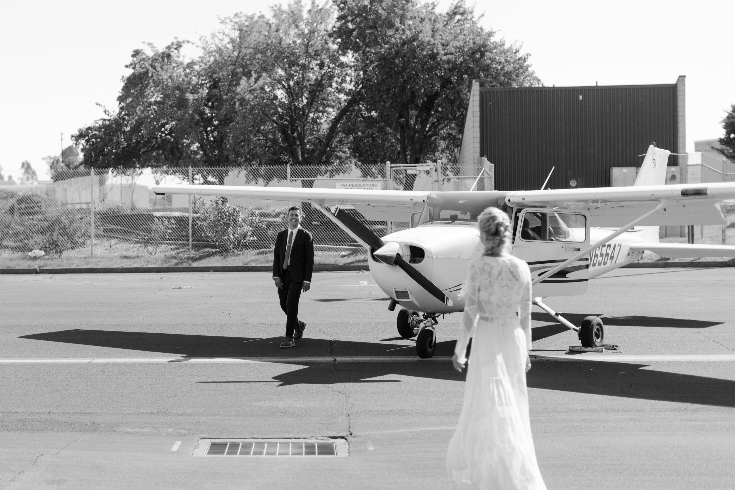 A private flight to share wedding vows